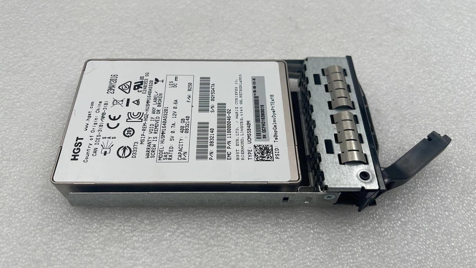 [LOT 2 PCS] HGST HUSMM1640ASS201 400GB SAS 2.5 Hard Drive 0B32140 HDD 12Gb/s