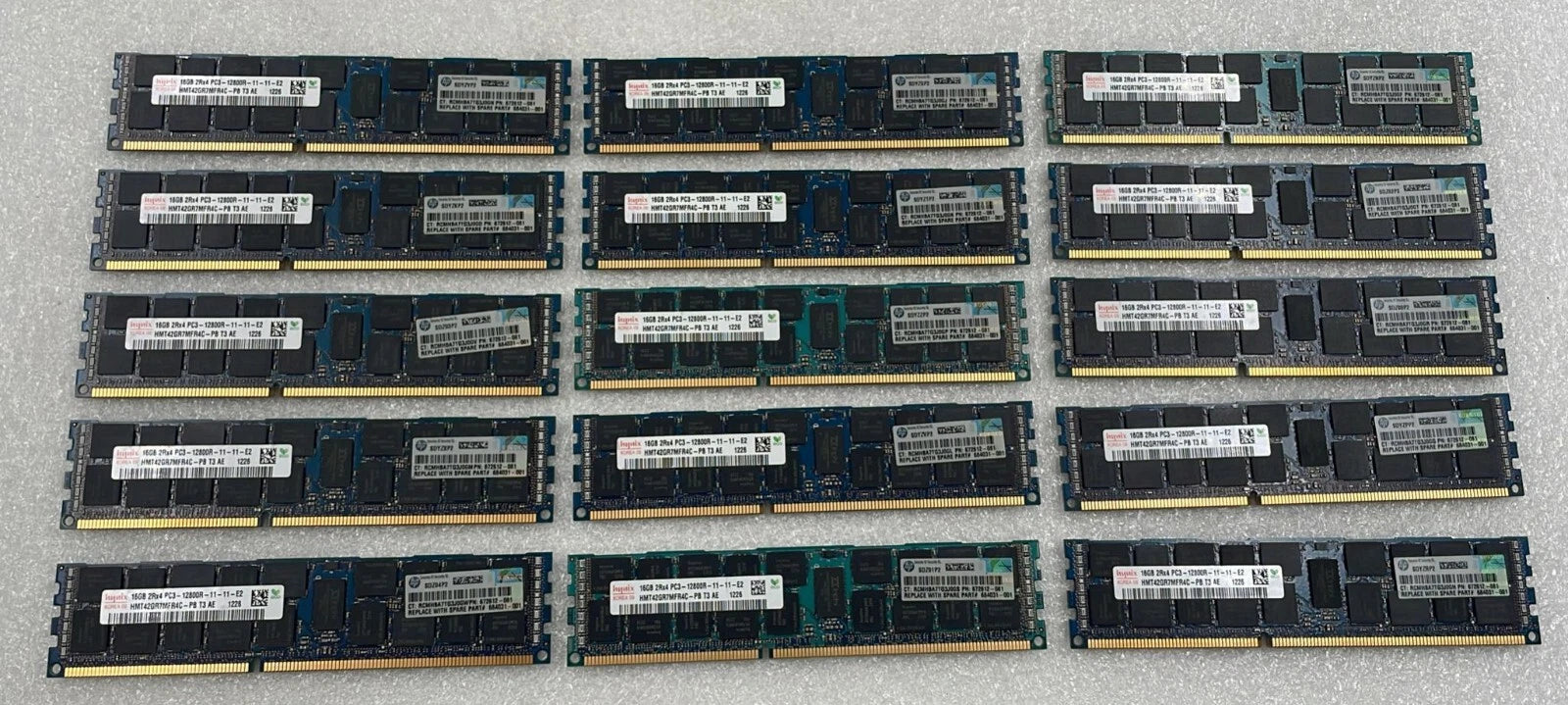 [LOT 15 PCS] SK Hynix 16GB 2Rx4 PC3-12800R HMT42GR7MFR4C-PB RAM HP 672612-081