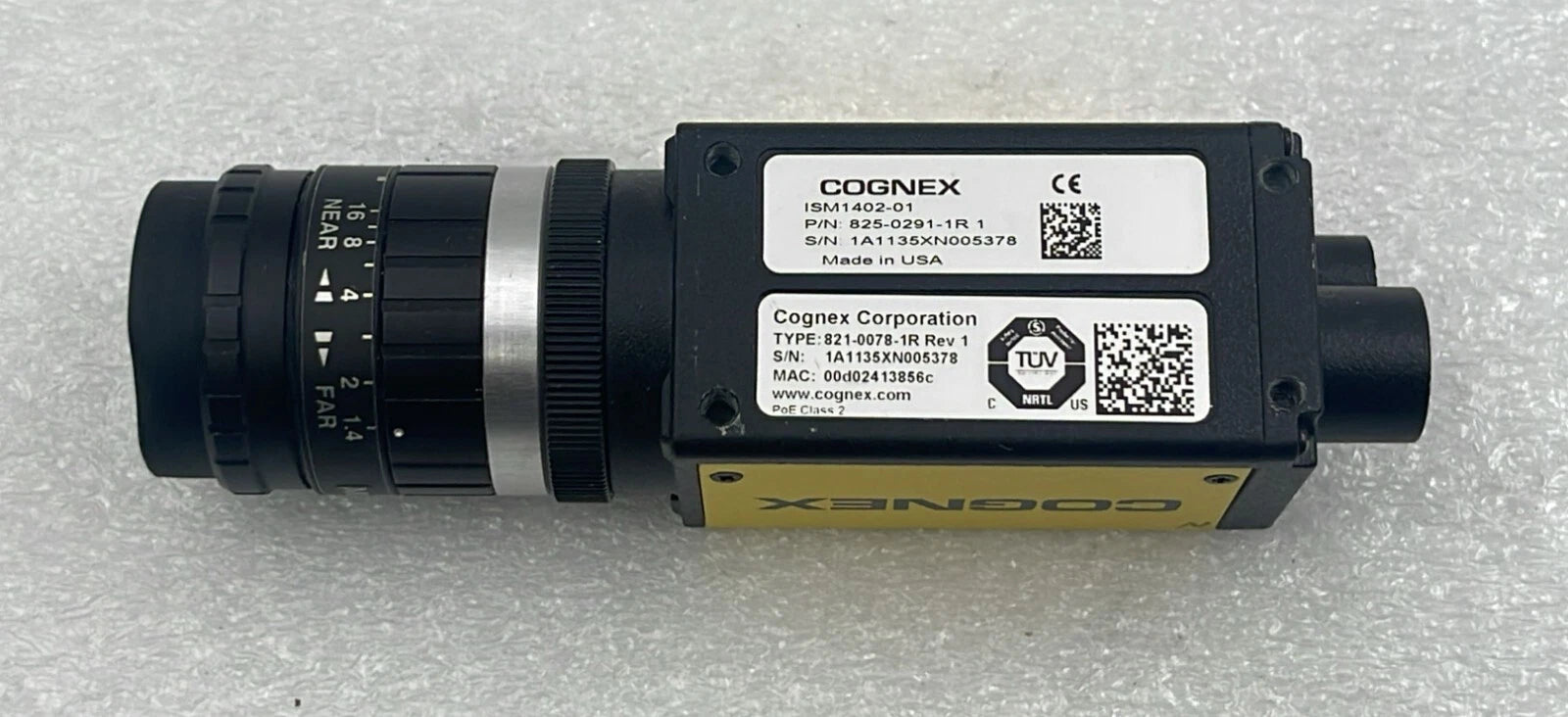 COGNEX ISM1402-01 821-0078-1R W/ FUJINON 1:1.4/16mm HF16HA-1B 825-0291-1R