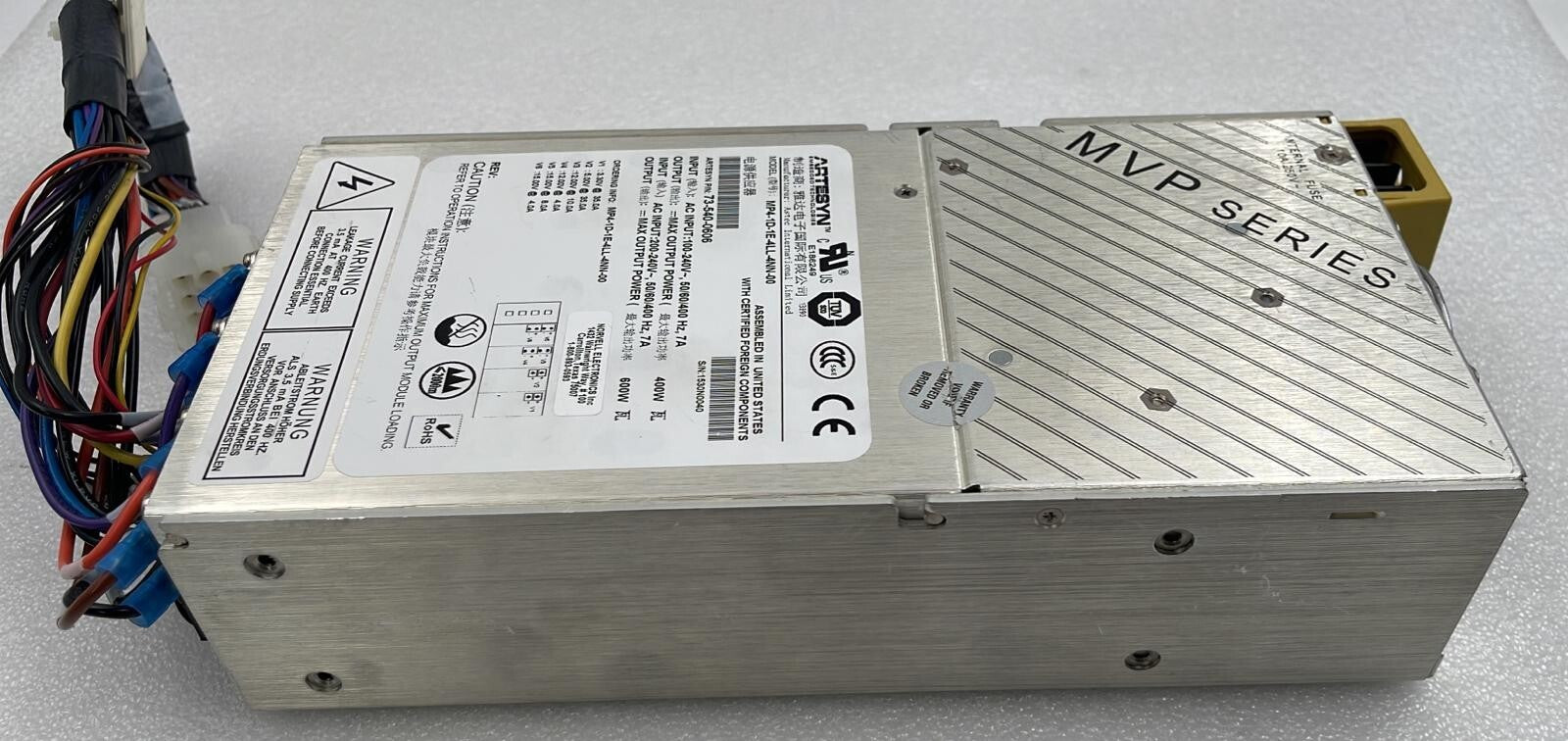 ARTESYN MVP SERIES MP4-1D-1E-4LL-4NN-00 Power Supply 73-540-0606