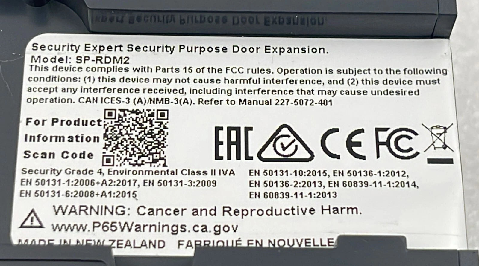 SCHNEIDER Security Experty Security Purpose Door Expansion SP-RDM2