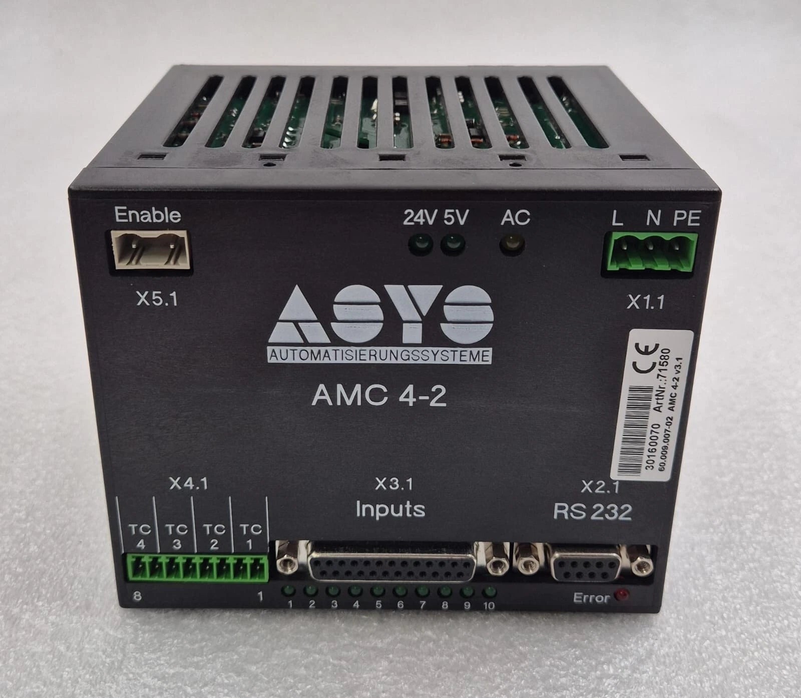 ASYS AMC 4-2 71580 v3.1 230V/115V RS 232 Controller 60.009.007-02