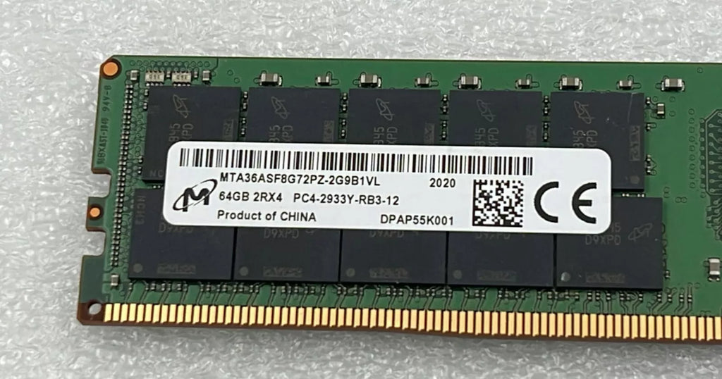 Micron 64GB 2Rx4 PC4-2933Y MTA36ASF8G72PZ-2G9B1VL Server Memory RAM