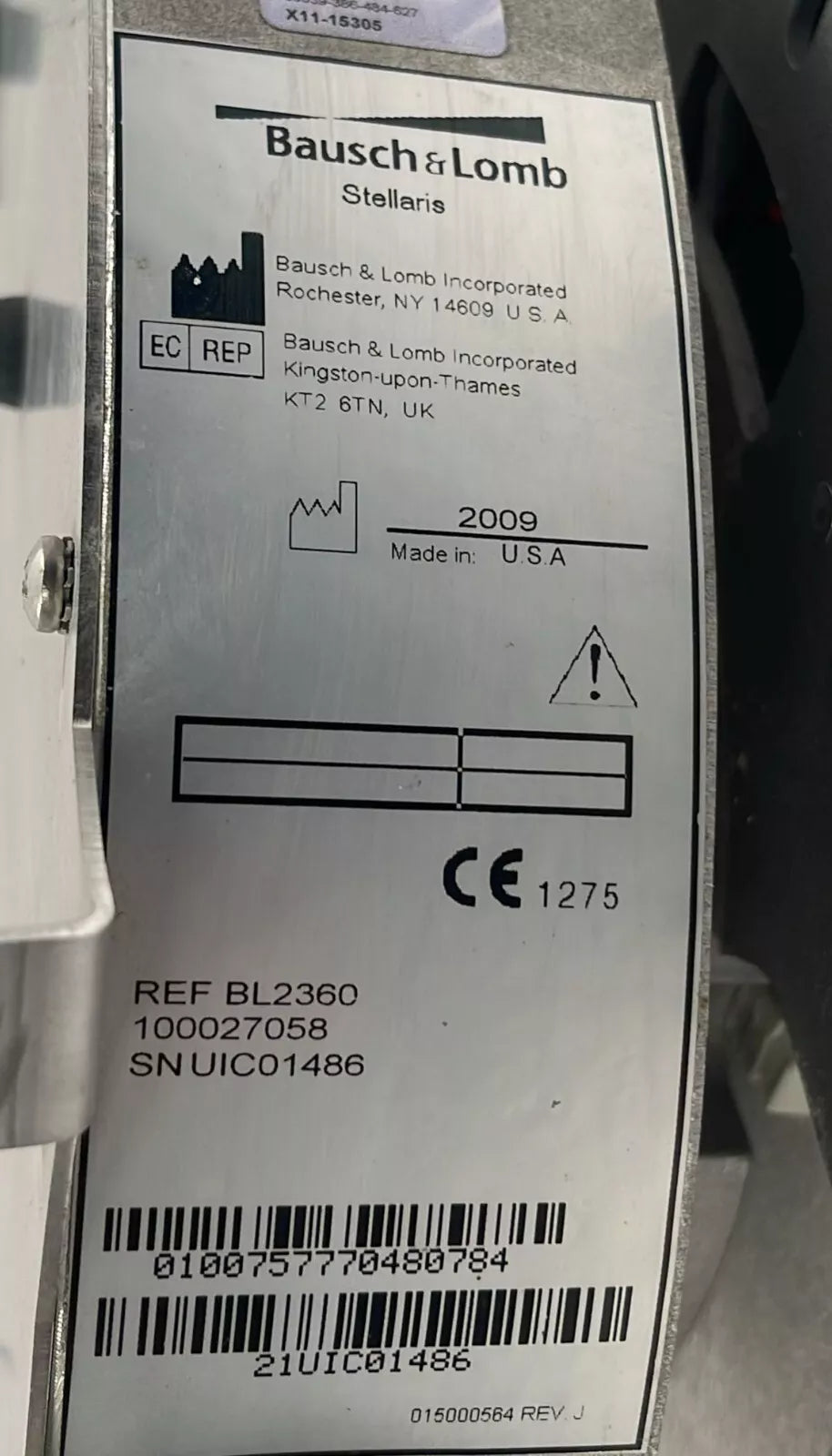 Bausch & Lomb Stellaris REF BL2360 **AS IS