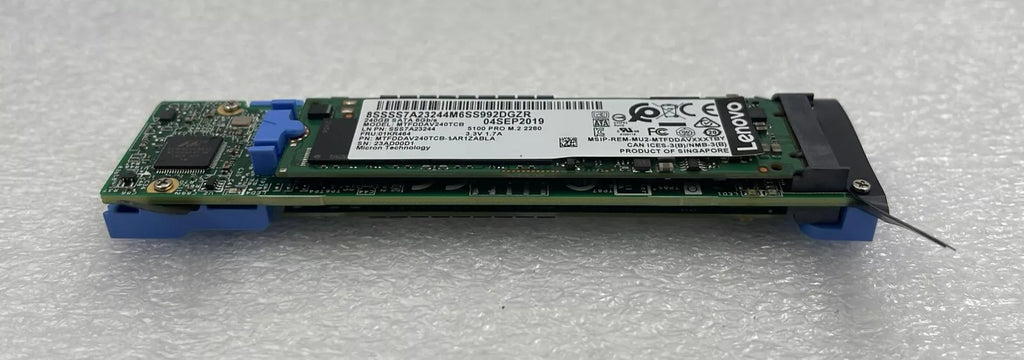 Lenovo ThinkSystem Dual M.2 Module W/ 2x SATA 240GB SSD MTFDDAV240TCB 01KR464