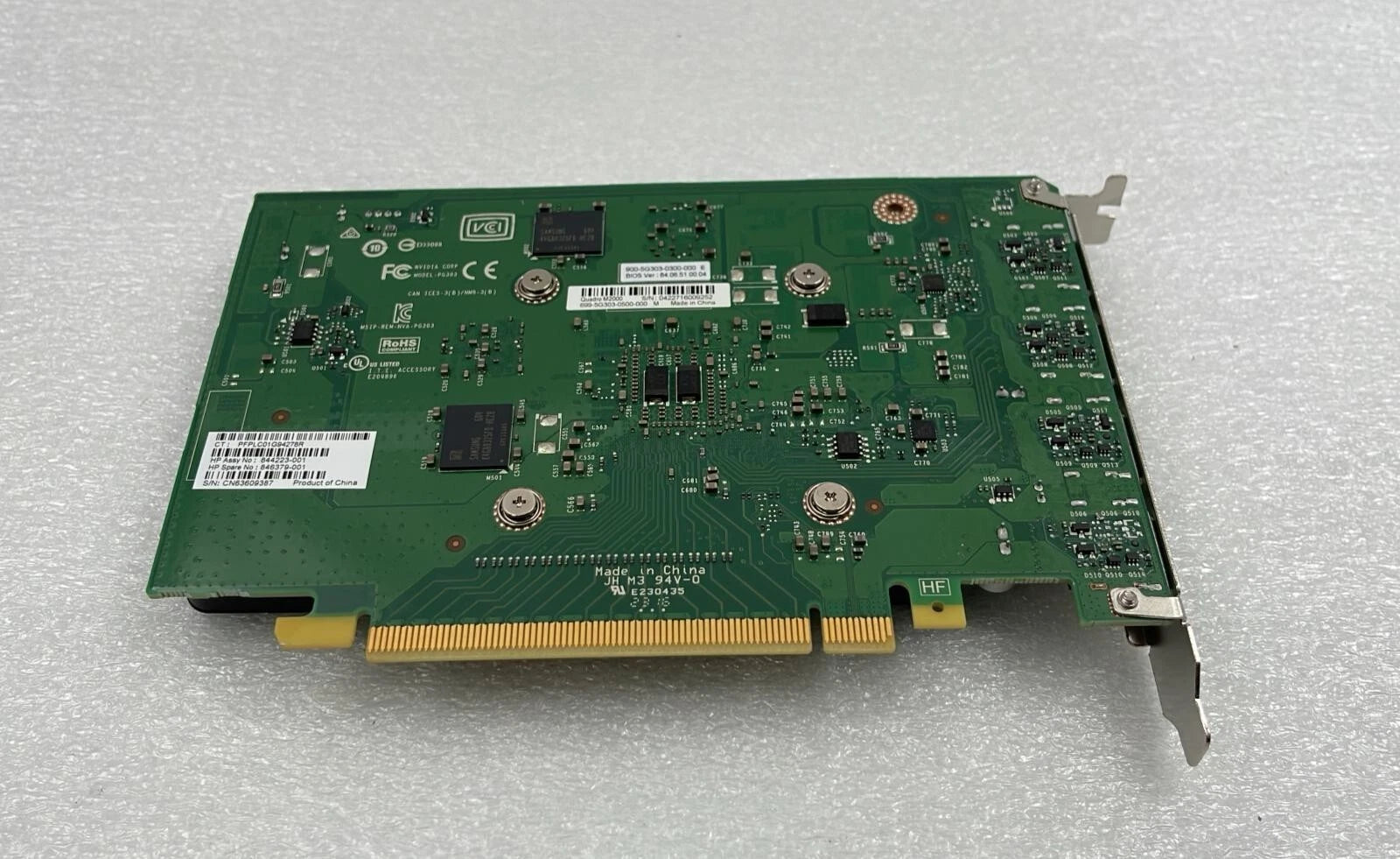 Nvidia Quadro M2000 PCB rear side view
