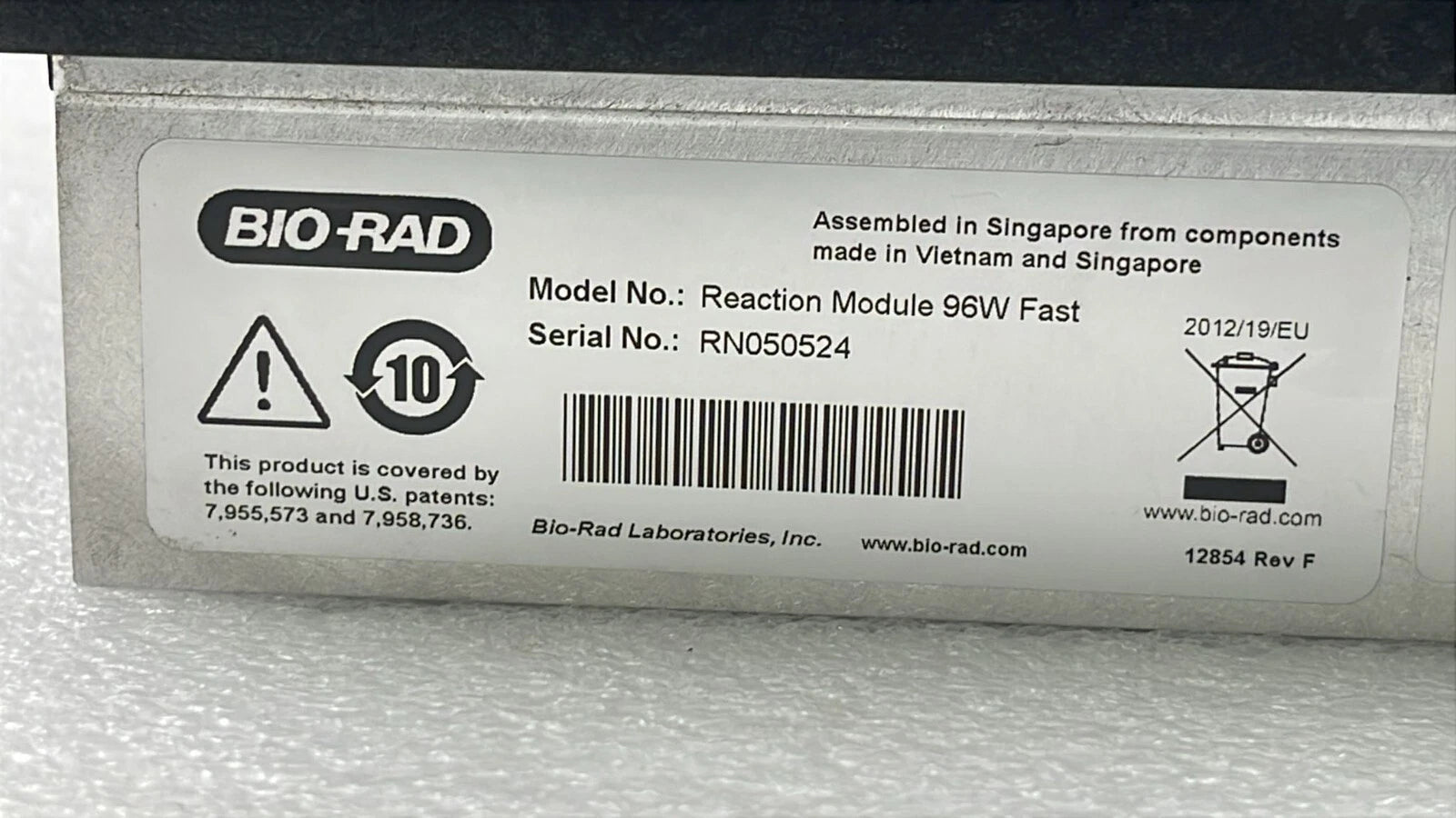 Bio-Rad Reaction Module 96W Fast Thermal Cycler Module Block