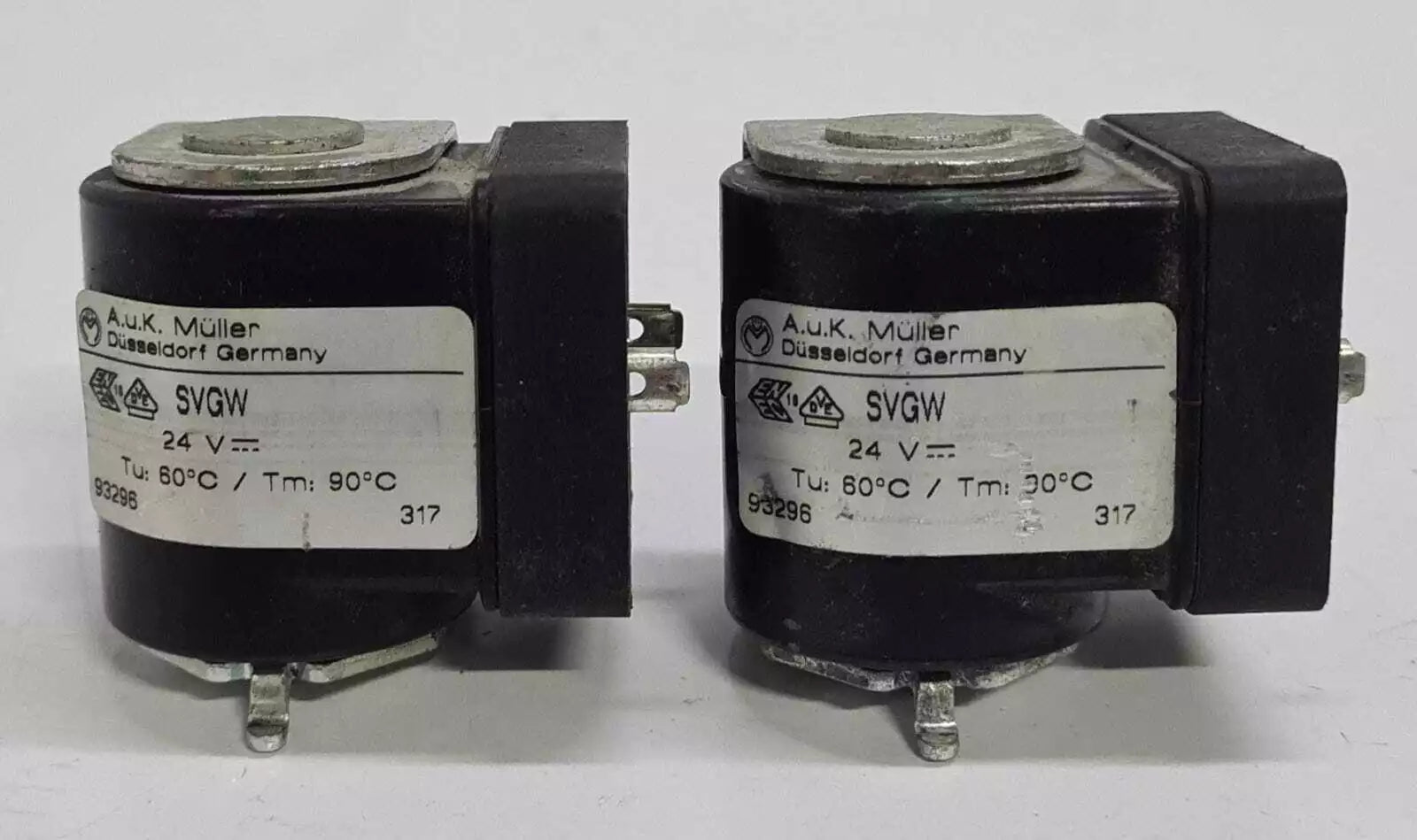 [LOT OF 5] AUK Muller SVGW 93296 24V V 24-022 5698 247 Solenoid Coil