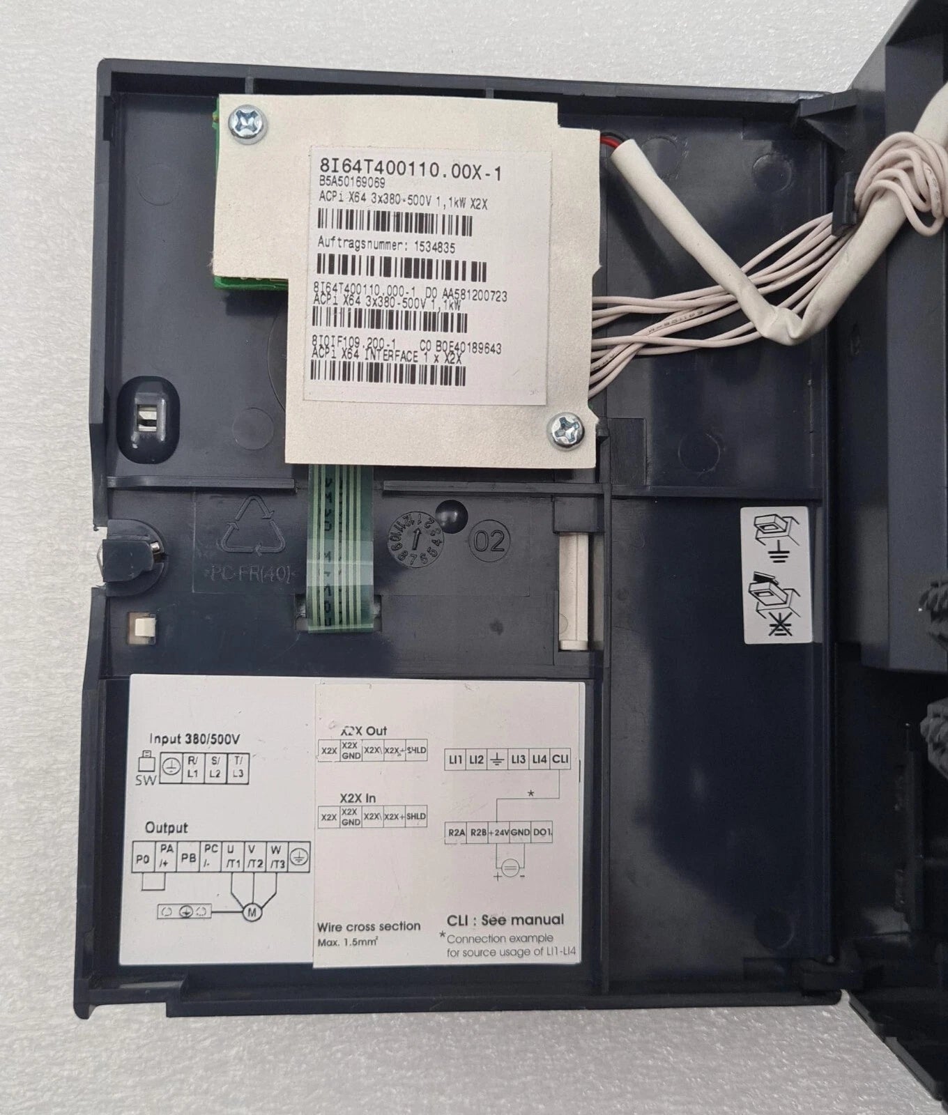 B&R Automation ACOPOS inverter X64 8I64T400110.000-1 1.1kW 1.5HP V5.1 **AS-IS**