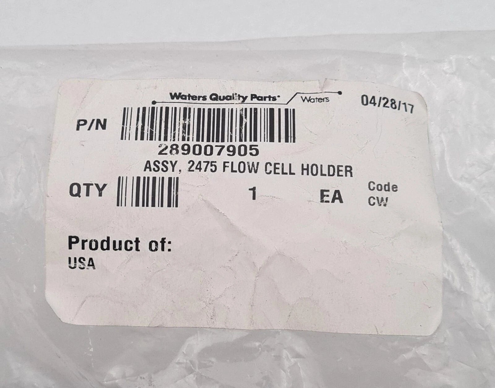 Waters Alliance 289007905 Assy 2475 Flow Cell Holder