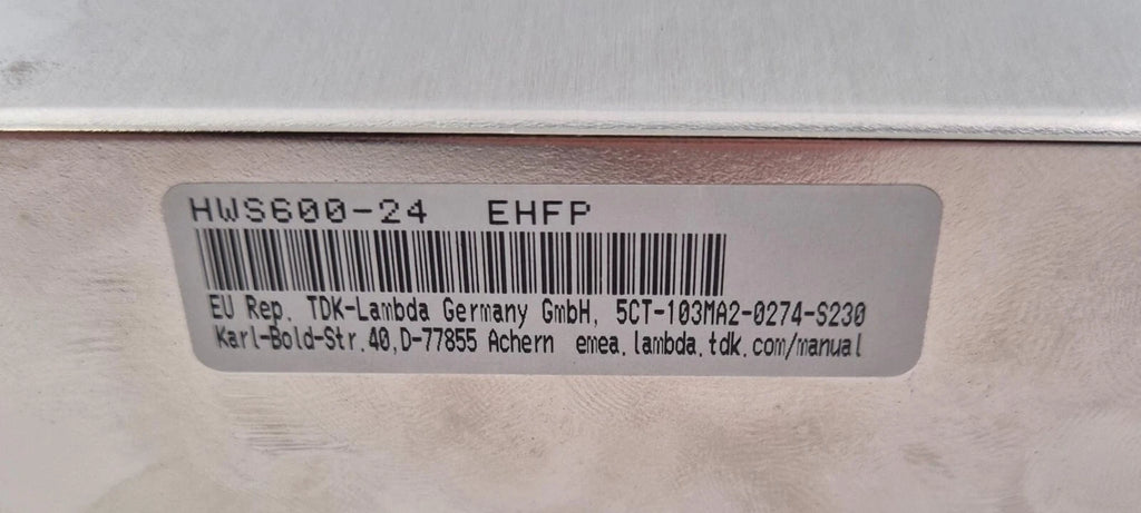 TDK-Lambda HWS600-24 EHFP Switching Power Supply 600W 24V 27A