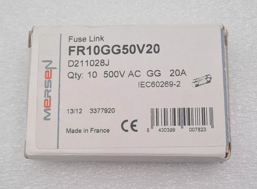10PCS/BOX Mersen Fuse Link FR10GG50V20 D211028J 10X38 500V AC GG 20A **NEW**