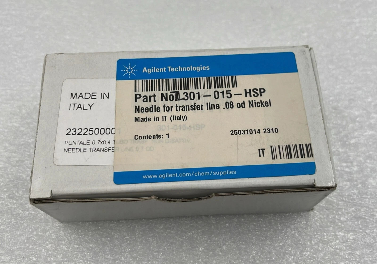 Agilent 301-015-HSP Needle For Transfer Line .08 OD Nickel
