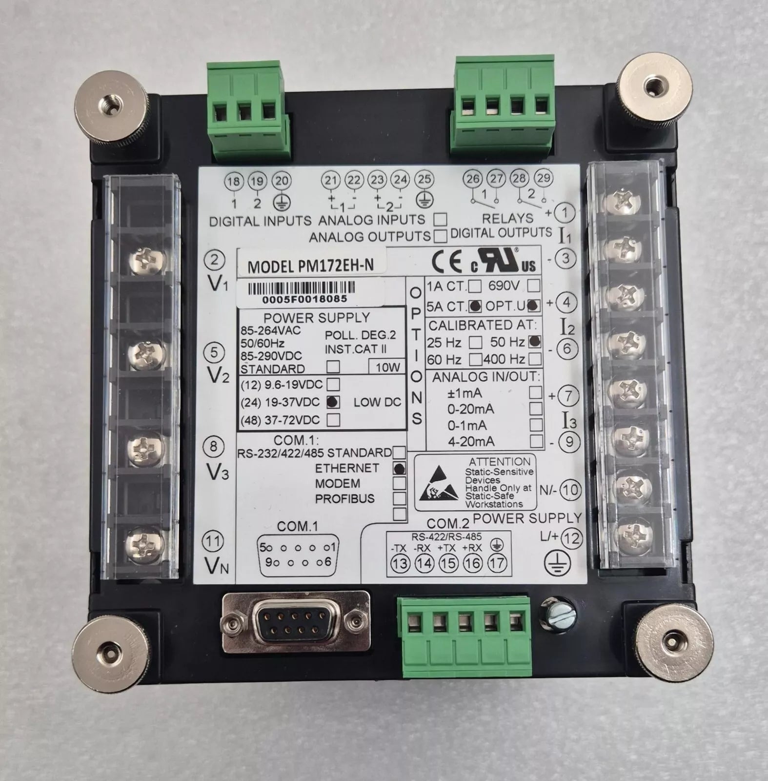 **NEW** SATEC PM172EH-N Advanced Power Analyzer Power Meter Panel