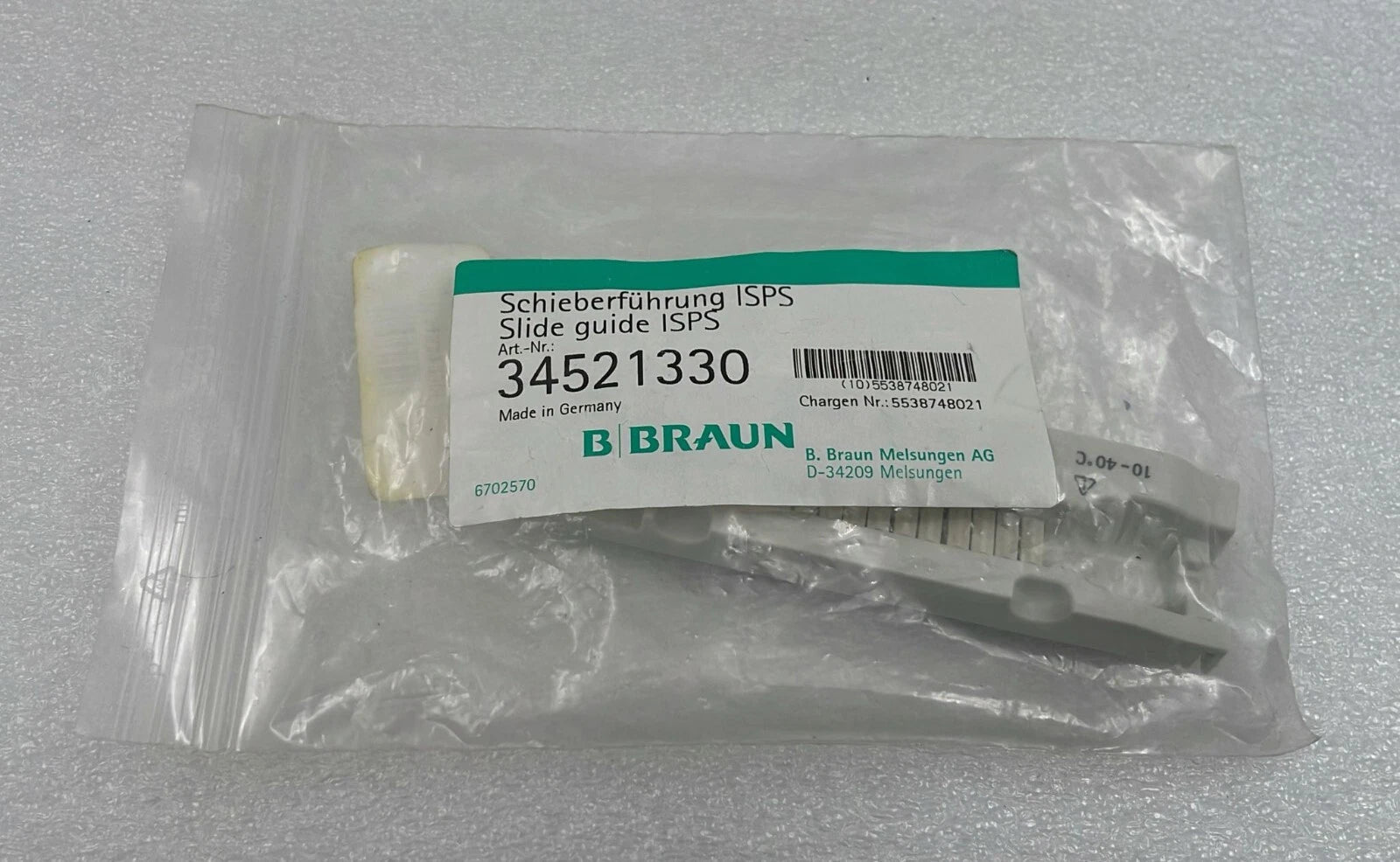 B. Braun 34521330 Slide Guide ISPS lot of 5 medical alignment components