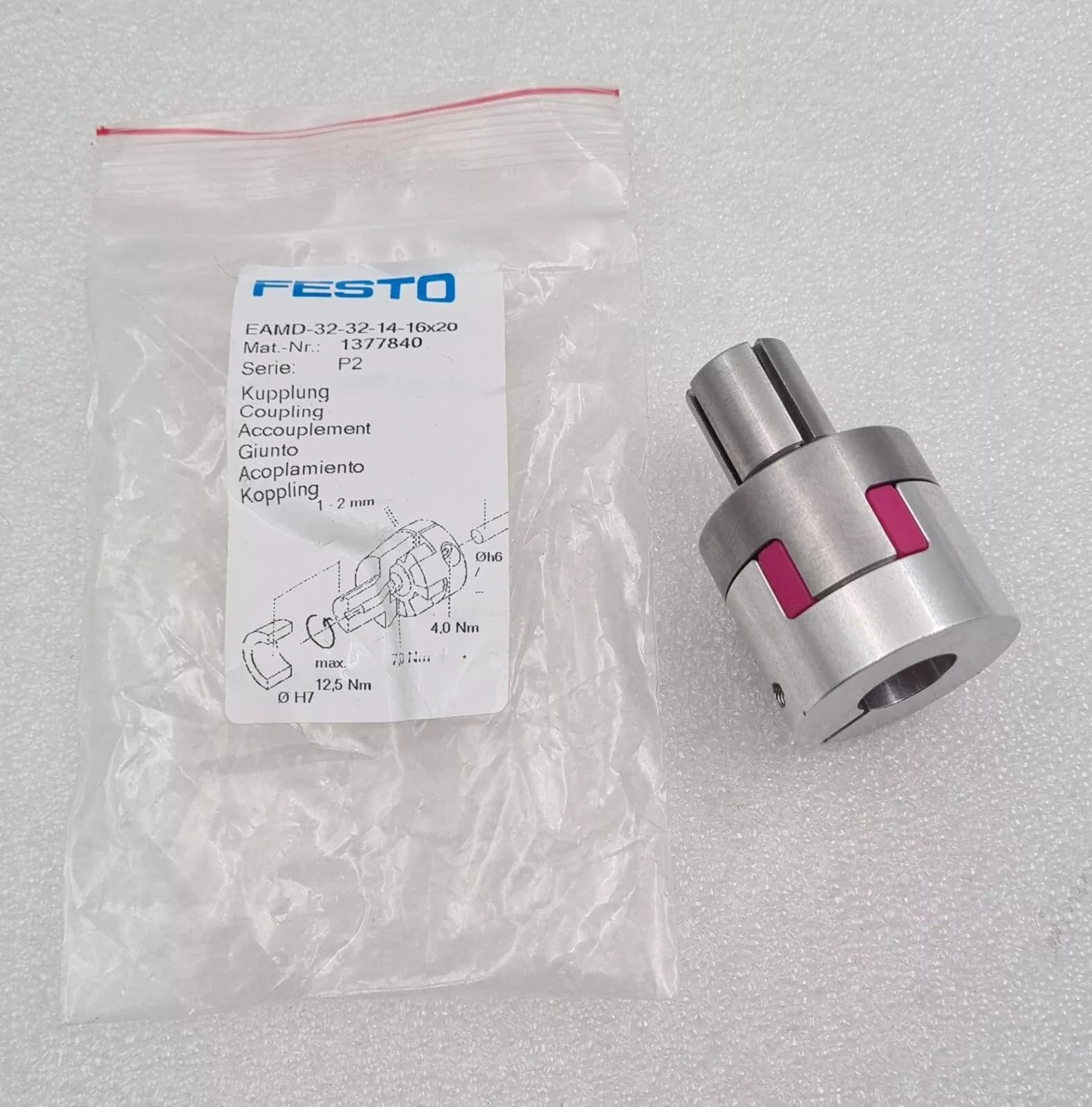 NEW - FESTO EAMD-32-32-14-16X20 1377840 P2 Coupling