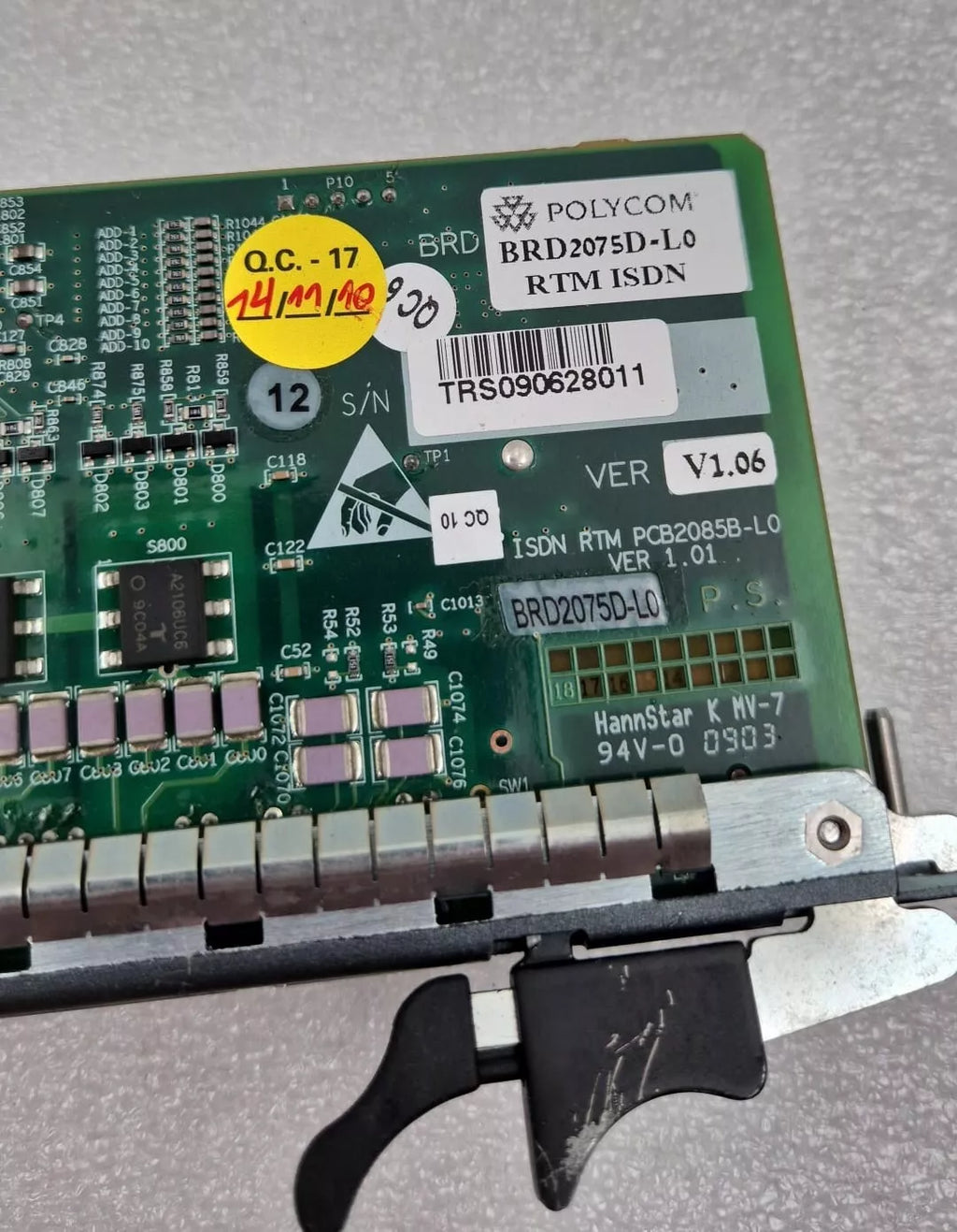 POLYCOM ISDN RTM PCB2085B-L0 BRD2075D-L0 PCB Board Module 12-port
