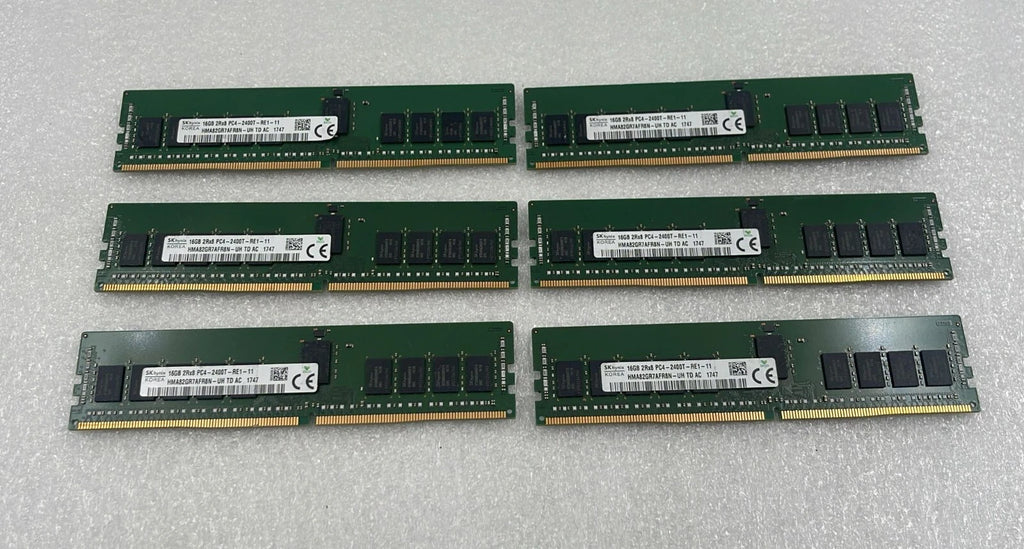 [LOT 6] SK Hynix 16GB 2Rx8 PC4-2400T DDR3 HMA82GR7AFR8N-UH Server Memory RAM