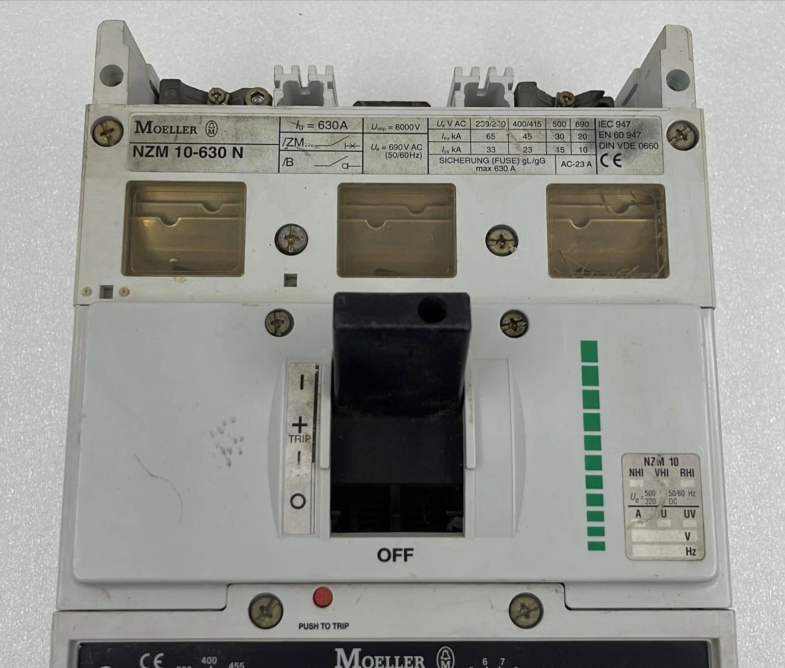 Moeller NZM 10-630 N Electronic Circuit Breaker ZM-630NZM10