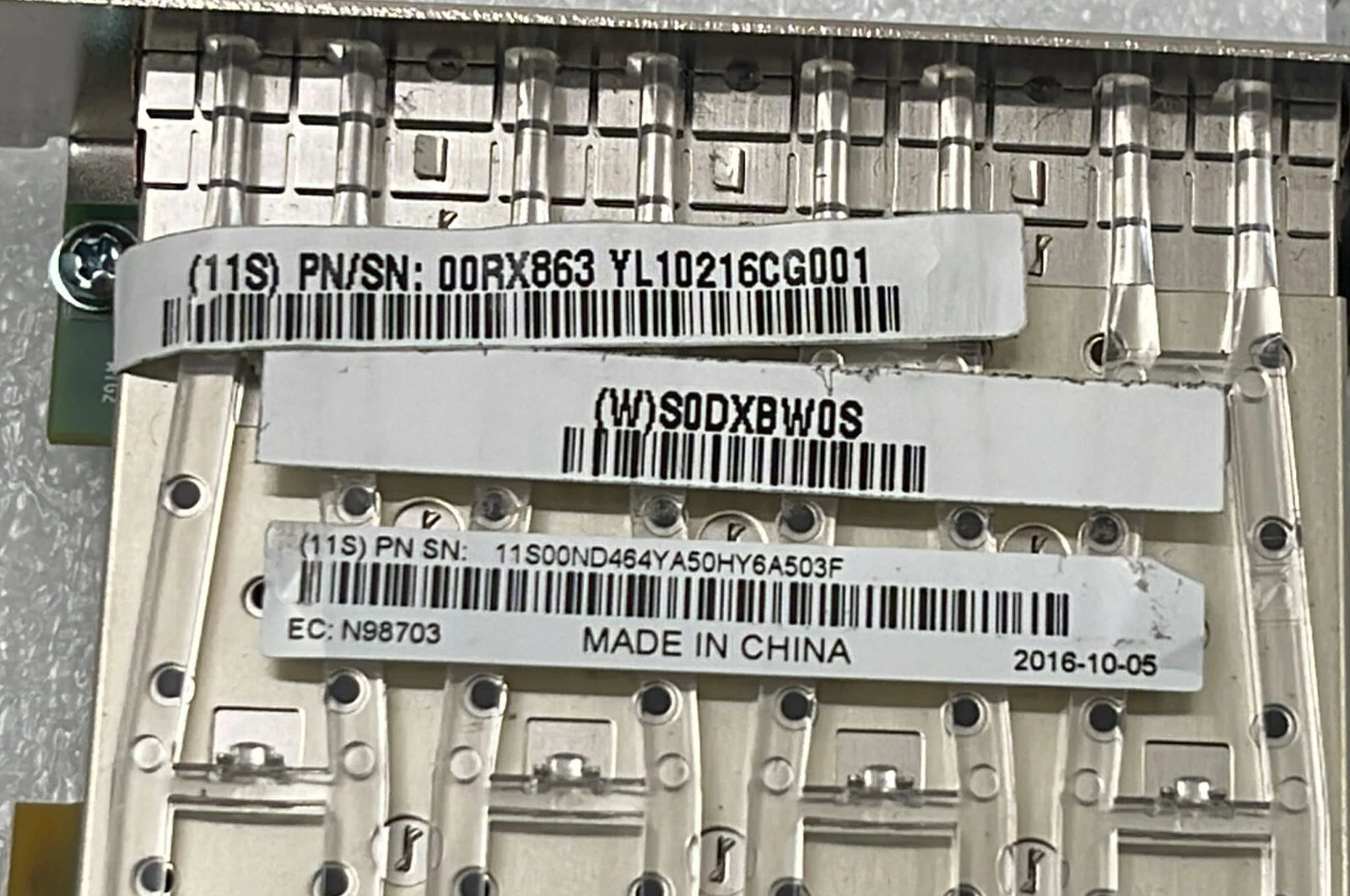 [LOT 4 PCS] IBM 00RX863 4-Port 10Gb PCIe3 Network Adapter Card 00ND464