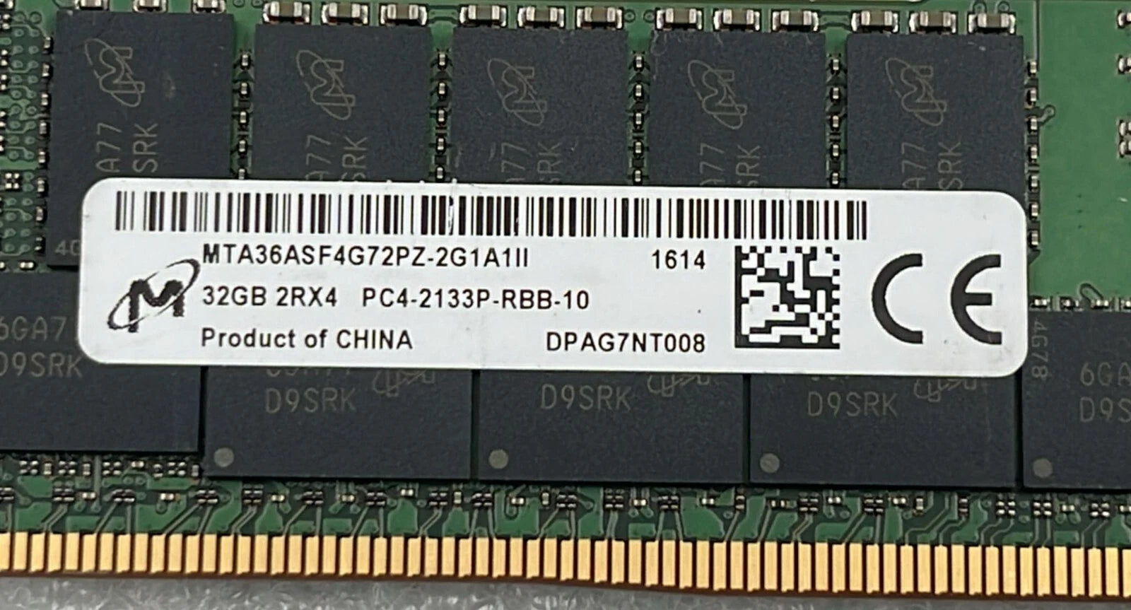 [LOT 8 PCS] MICRON 32GB 2RX4 PC4-2400T MTA36ASF4G72PZ-2G1A1II HP 752370-091