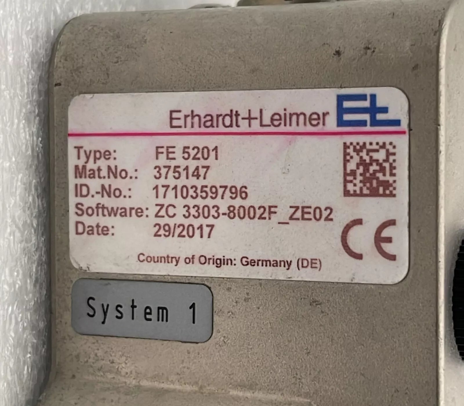 ERHARDT & LEIMER FE-5201 Color Line Sensor 375147