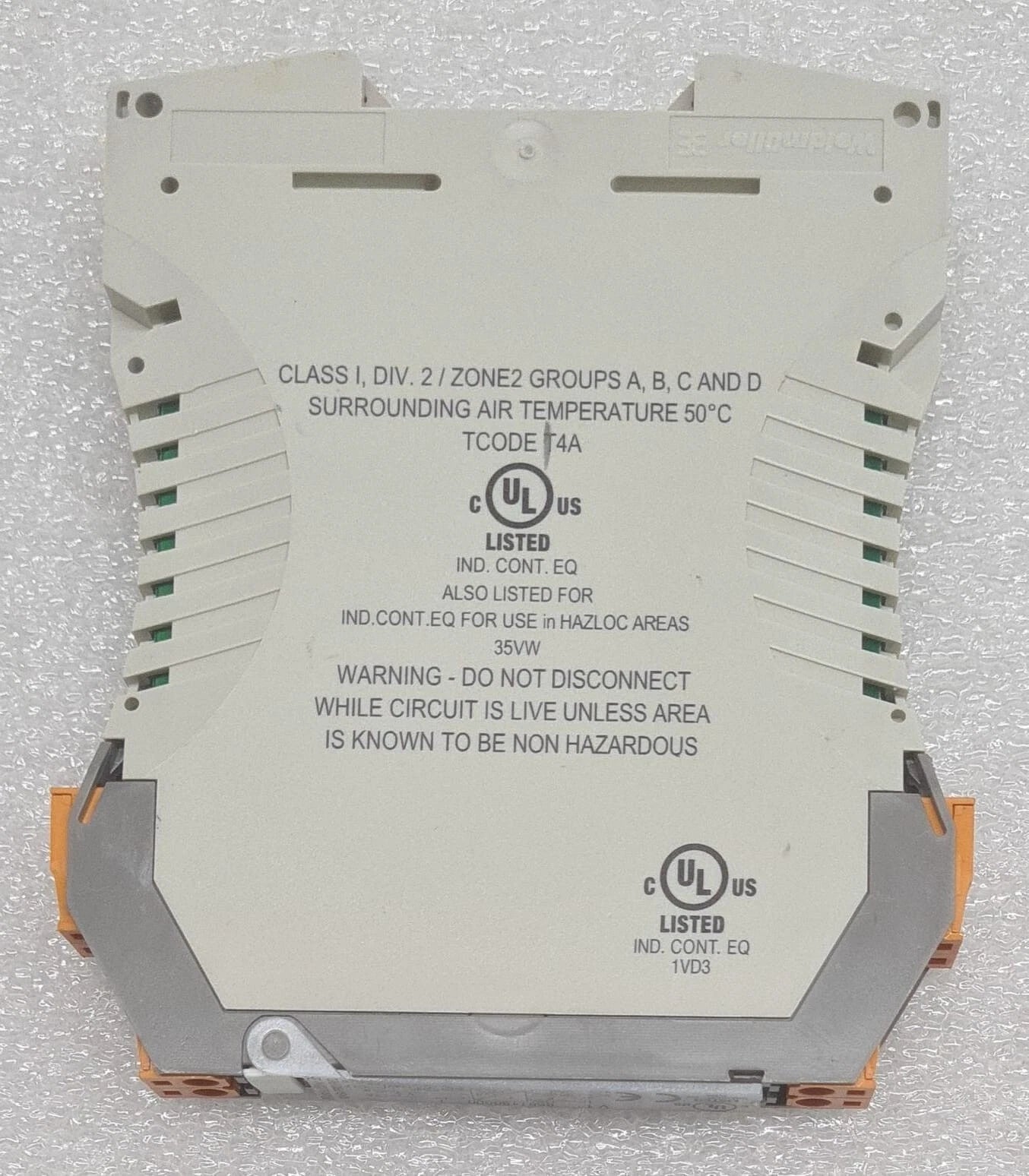 WAS4 PRO FREQ rear housing and safety label view