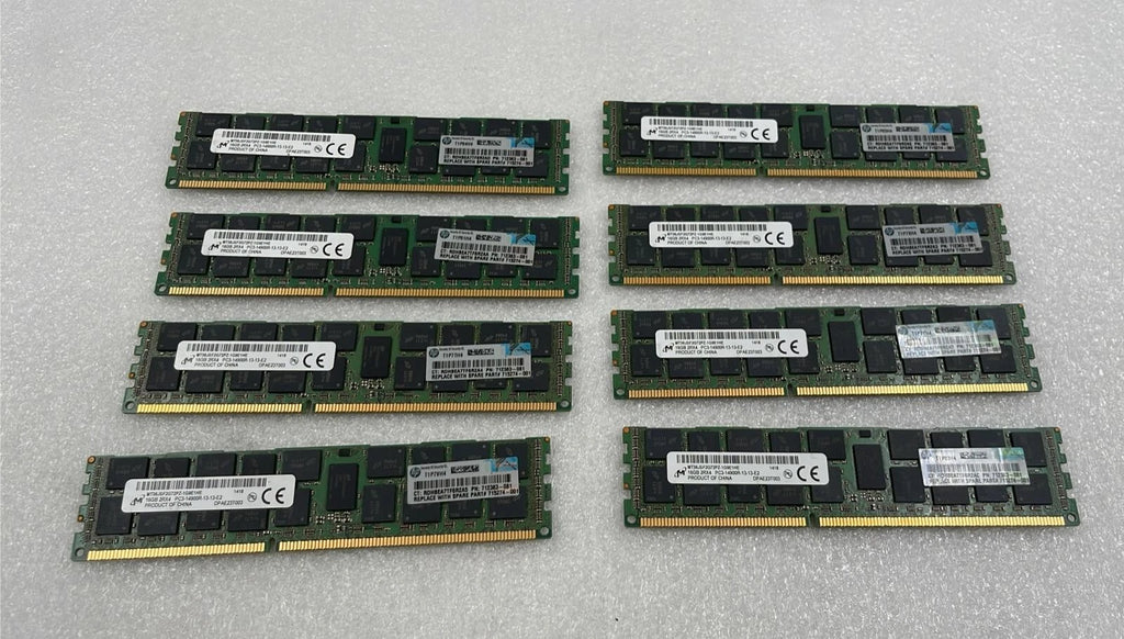 [LOT 8 PCS]  Micron 16GB 2Rx4 PC3-14900R MT36JSF2G72PZ-1G9E1HE SERVER MEMORY RAM