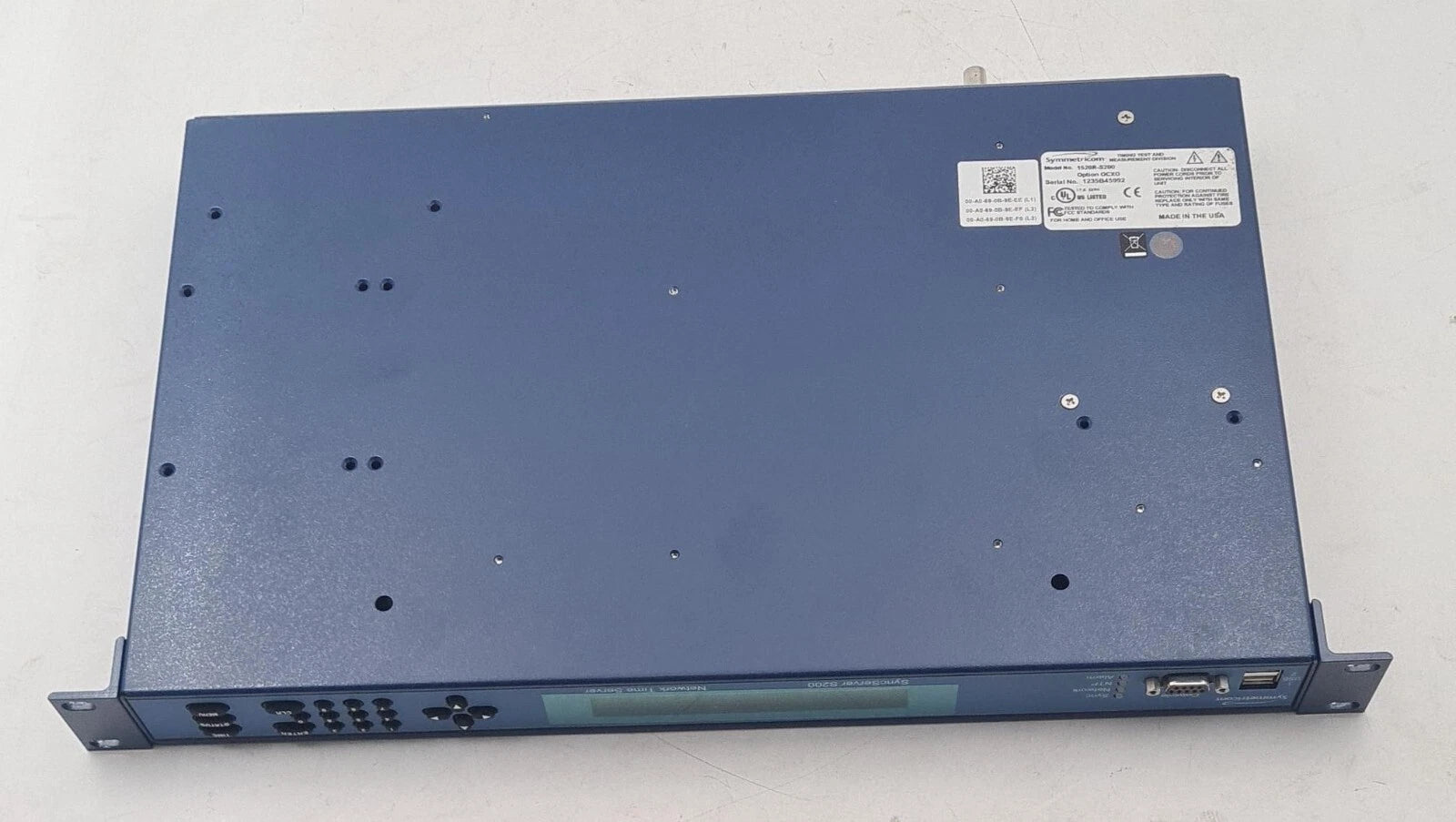 Symmetricom SyncServer S200 Network Time Server 1520R-S200 Option OCXO