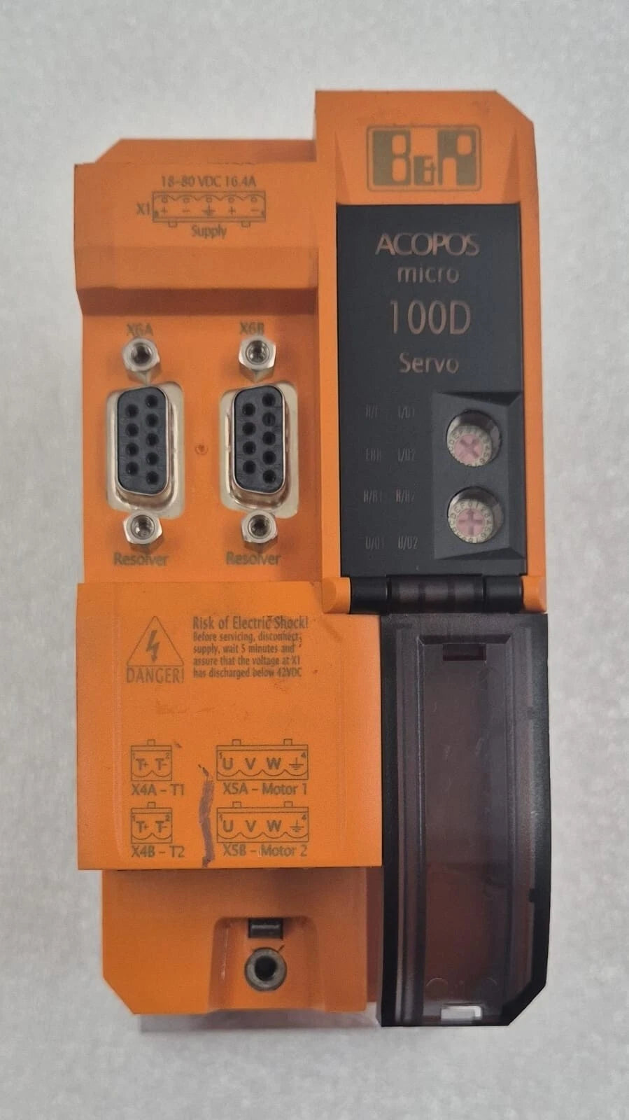 B&R Automation ACOPOS Micro 100D Servo Drive 80VD100PD.C022-01 Rev. H0 **AS-IS