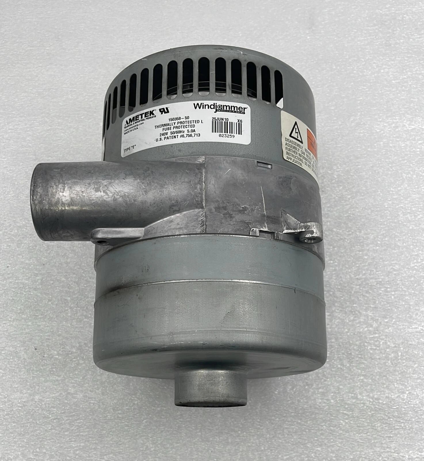 AMETEK Windjammer Brushless Blower 150358-50 Thermally Protected