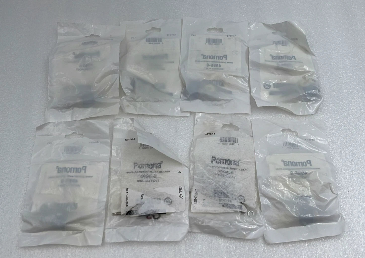 Pomona 4995-0 spring loaded binding post lot of 8 electrical connector