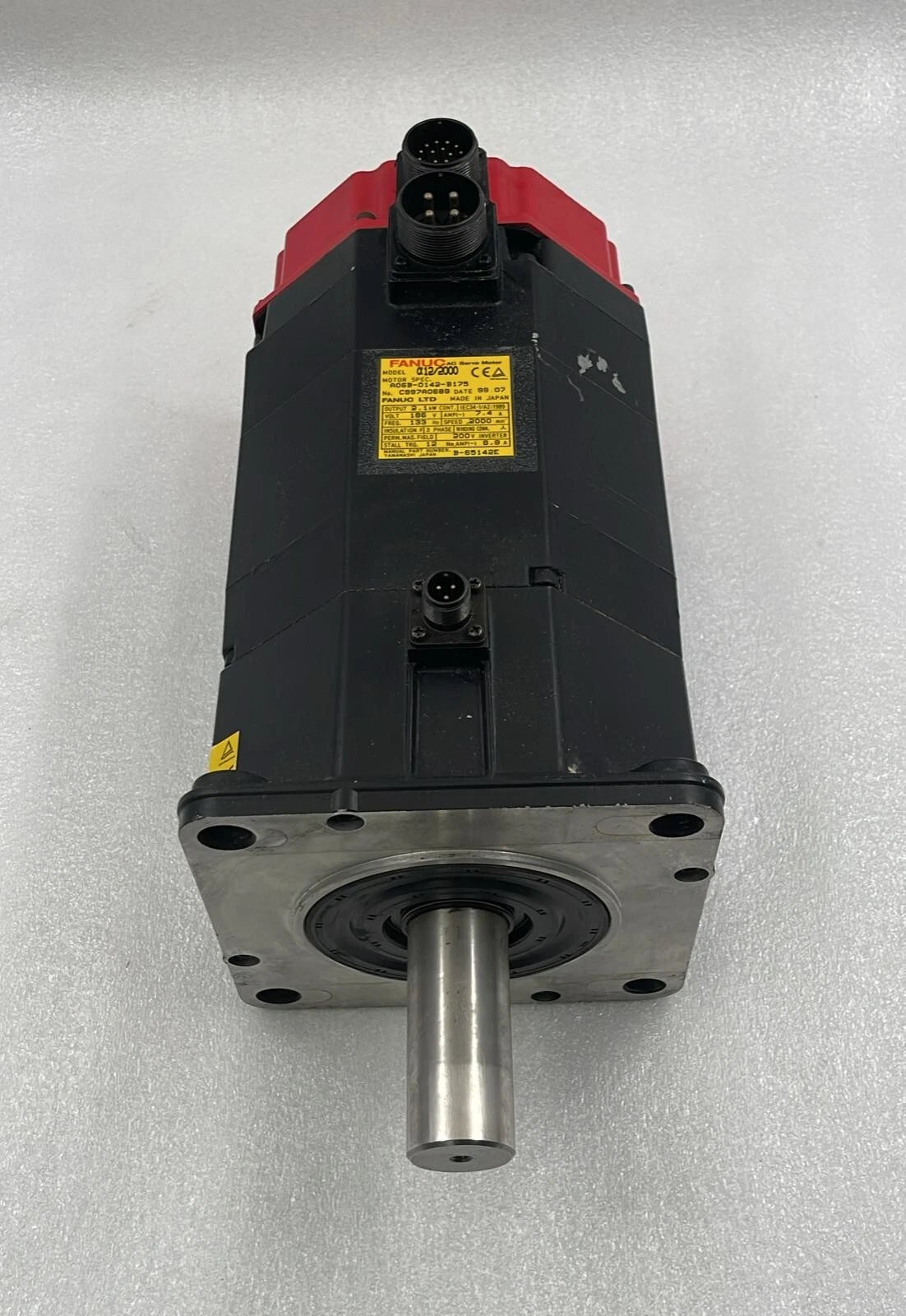 FANUC AC Servo Motor A12/2000 A06B-0142-B175 2.1kW 2000RPM 186V 3-Phase