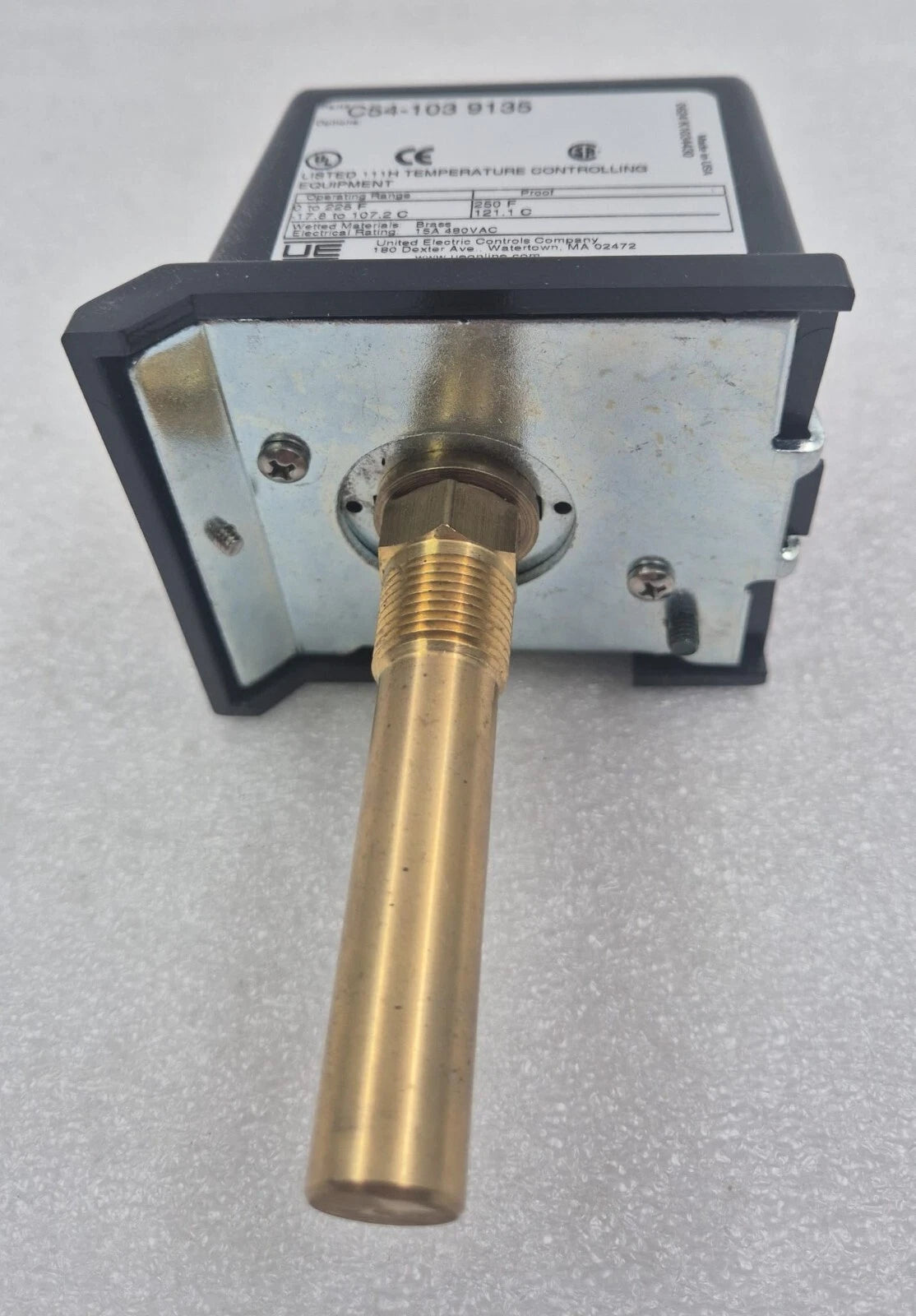 UNITED ELECTRIC CONTROLS C54-103 9135 TEMPERATURE CONTROLLING SWITCHES 54 SERIES