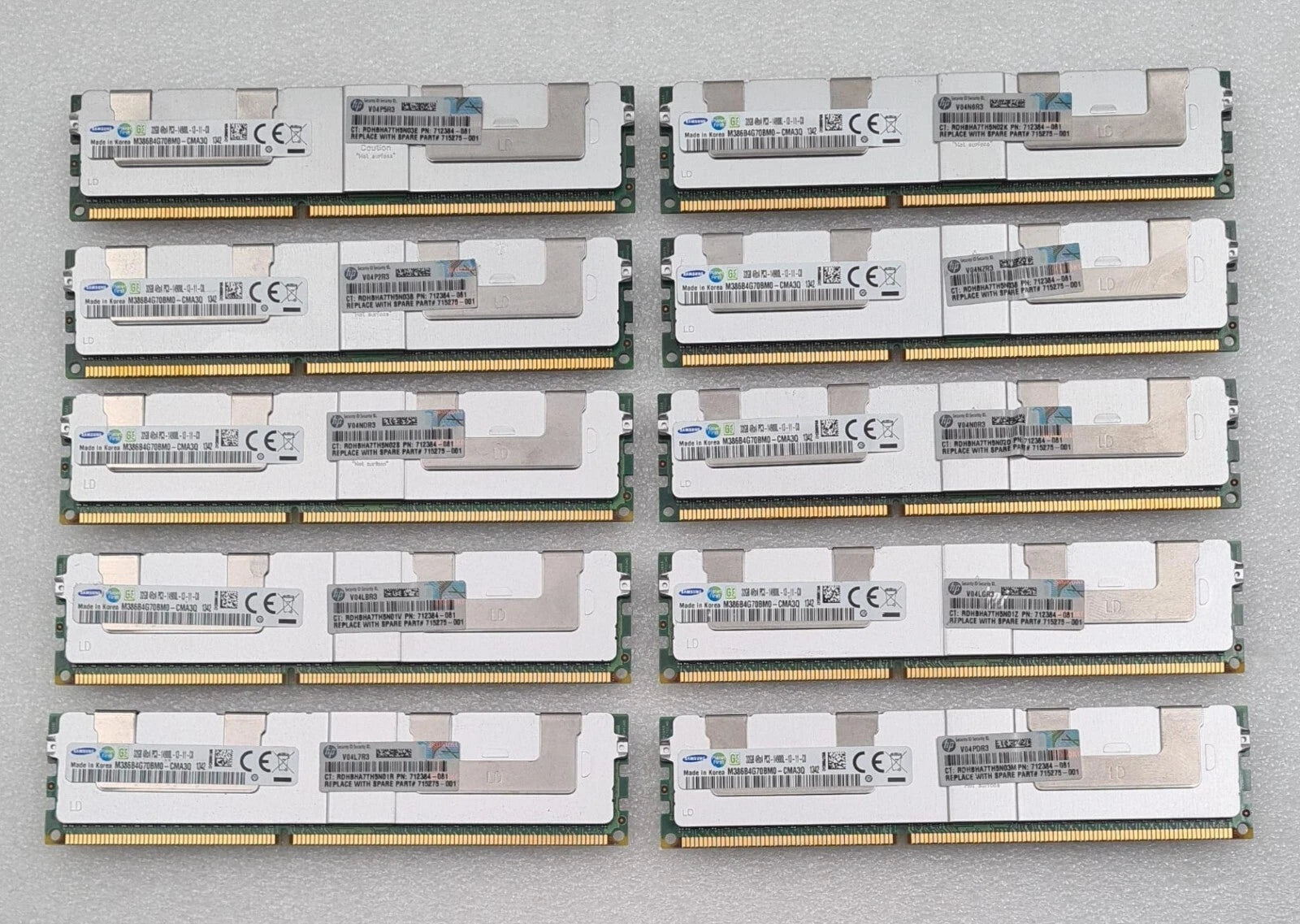 [LOT 10] 32GB 4Rx4 PC3-14900L M386B4G70BM0-CMA3Q DDR3 ECC LR LRDIMM Memory RAM