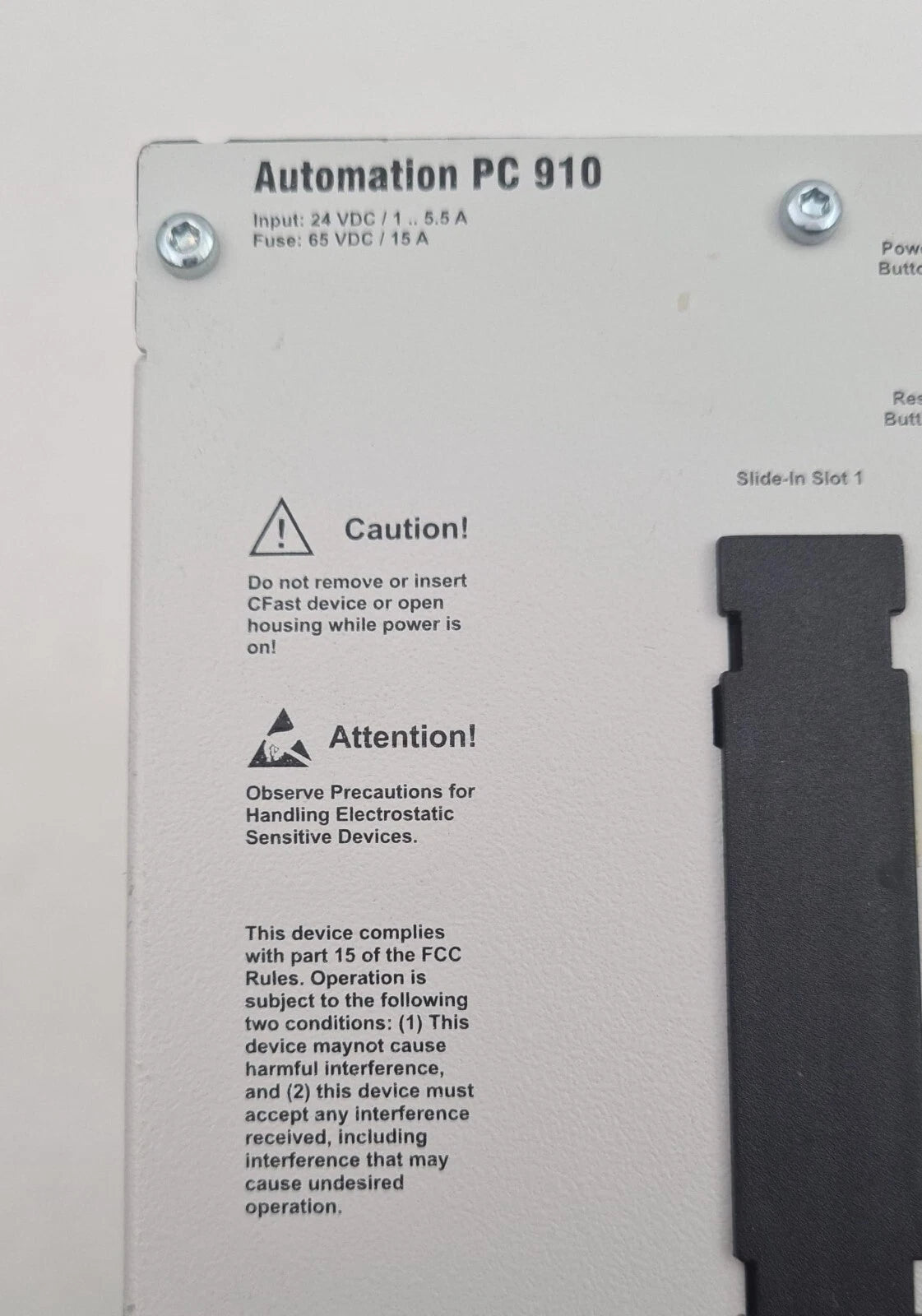 B&R Automation PC 910 5PC910.SX02-00 I0 5P91 494367 Industrial Computer **AS-IS