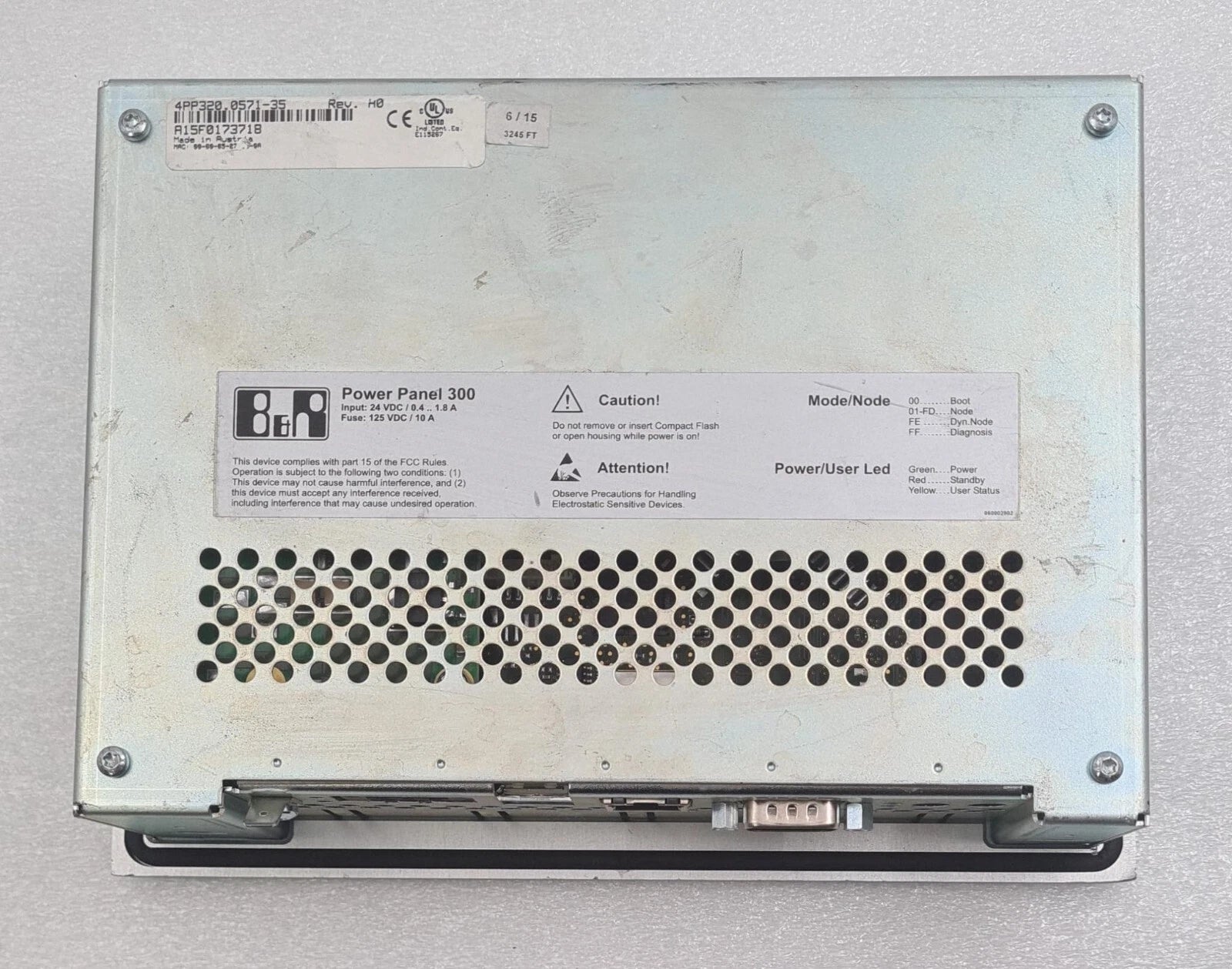 FOR PARTS - B&R Automation Power Panel 300 4PP320.0571-35 Rev. H0