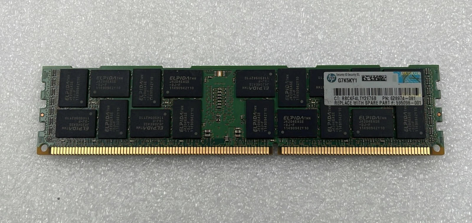 [LOT 8] ELPIDA 16GB 2Rx4 PC3L-10600R DDR3 Server Memory RAM EBJ17RG4EAFD-DJ-F