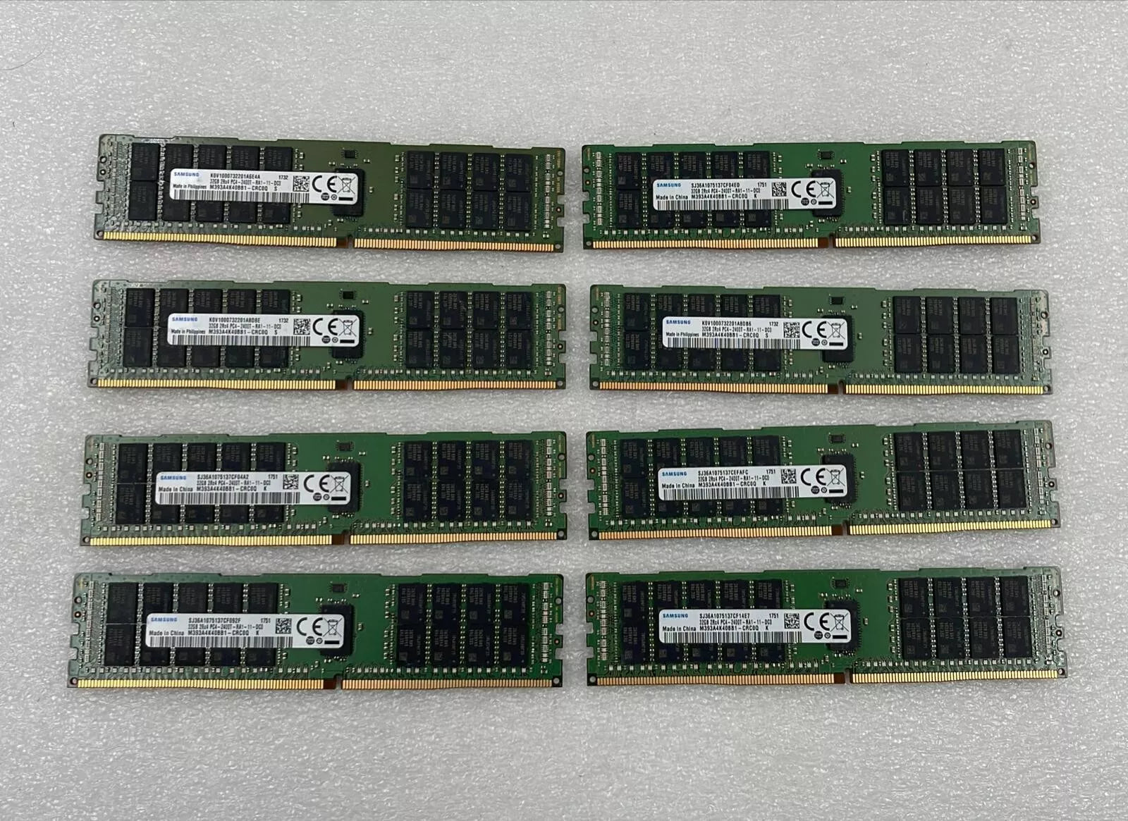 [LOT 8]  Samsung 32GB 2Rx4 PC4-2400T M393A4K40BB1-CRC0Q DDR4 Memory Server RAM