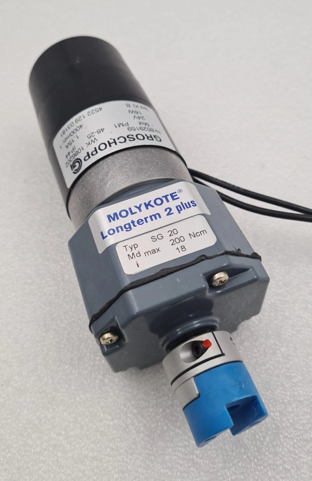 GROSCHOPP WK 1086202 MOT PM1 48-25 MOTOR 24V W/ GEAR SG 20 for Philips