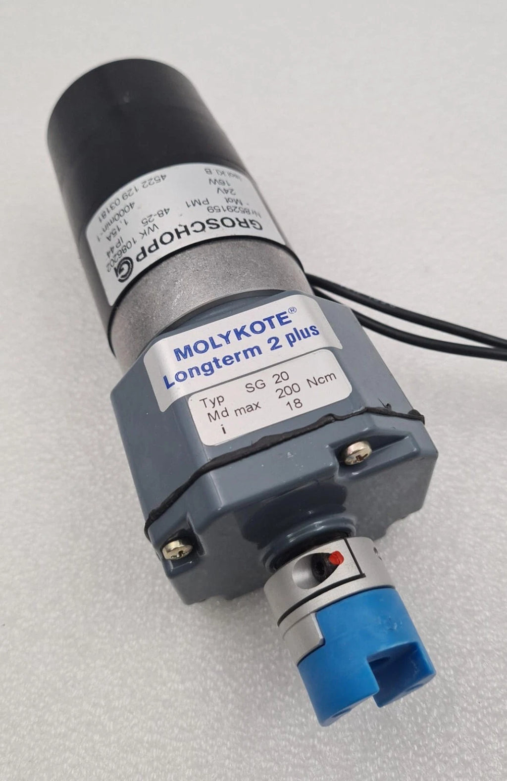 GROSCHOPP WK 1086202 MOT PM1 48-25 MOTOR 24V W/ GEAR SG 20 for Philips