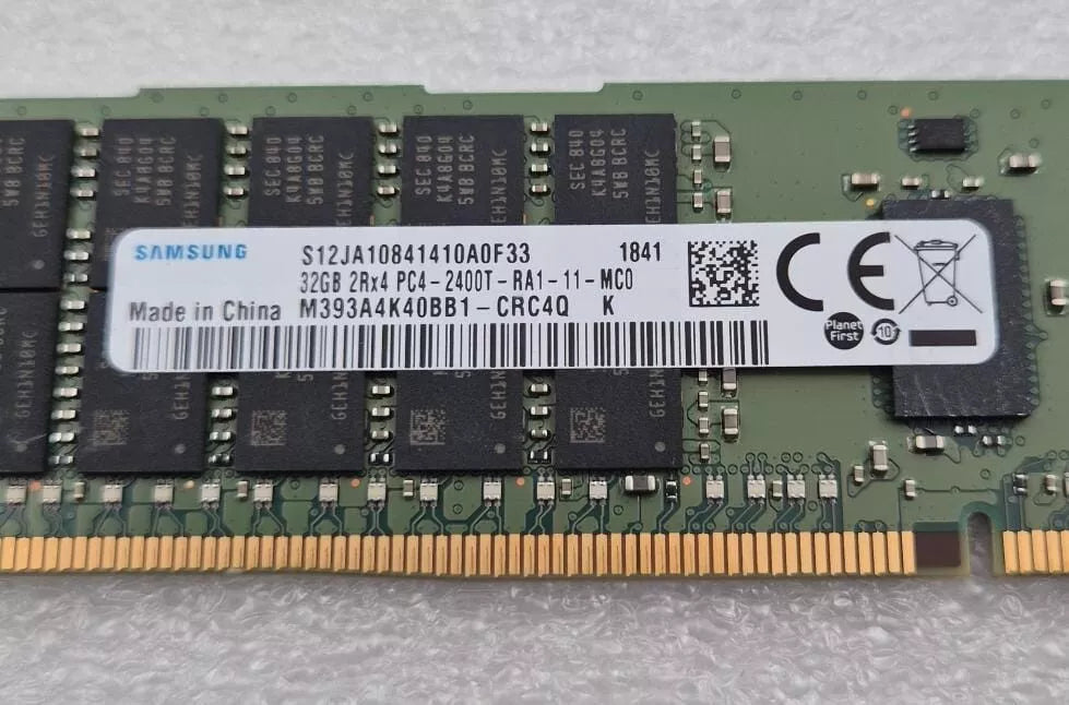 LOT 8 PCS- SAMSUNG 32GB 2Rx4 PC4-2400T M393A4K40BB1-CRC4Q DDR4 Memory Server RAM