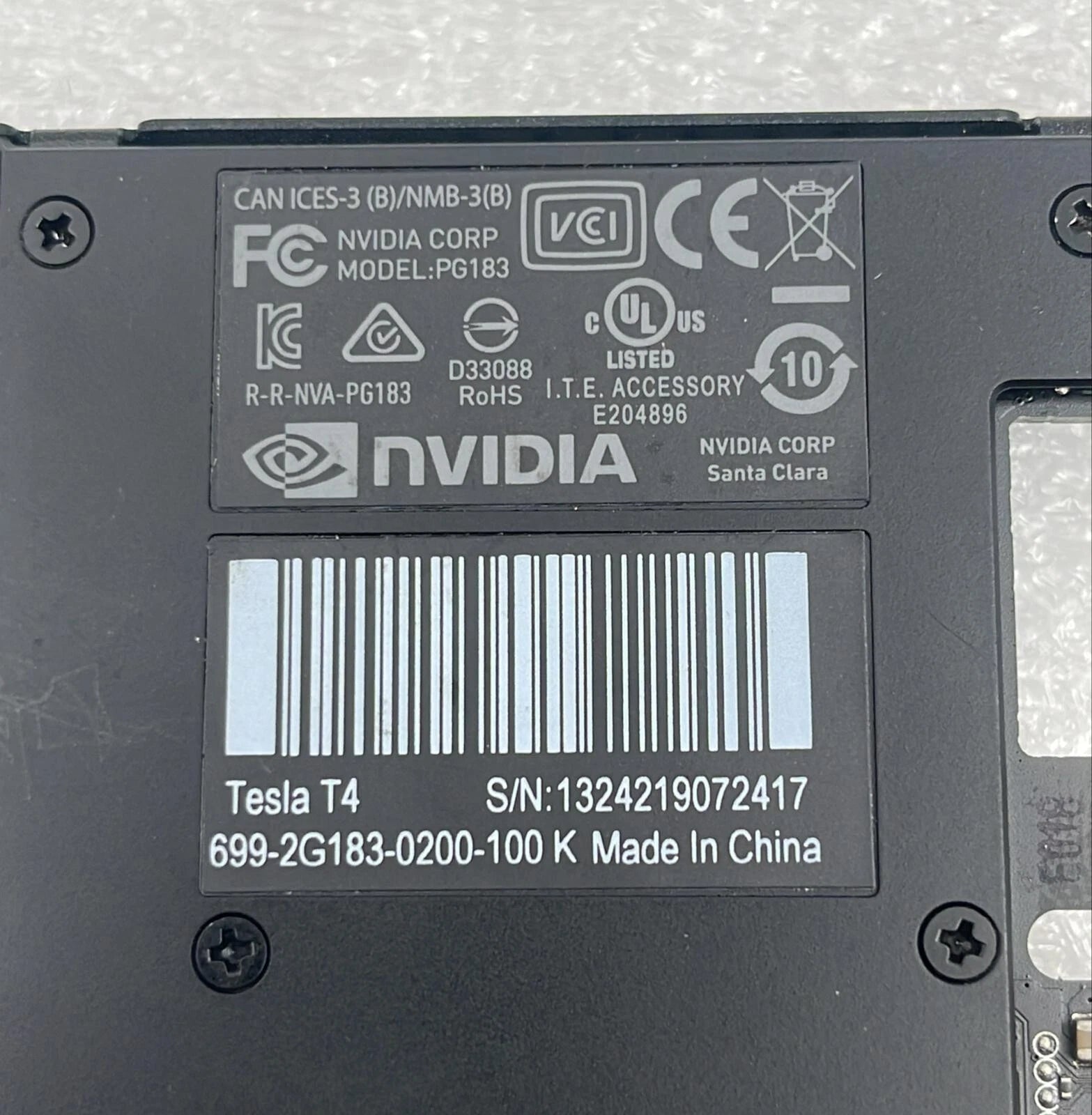 NVIDIA Tesla T4 16GB GDDR6 699-2G183-0200-100 GPU Accelerator Card