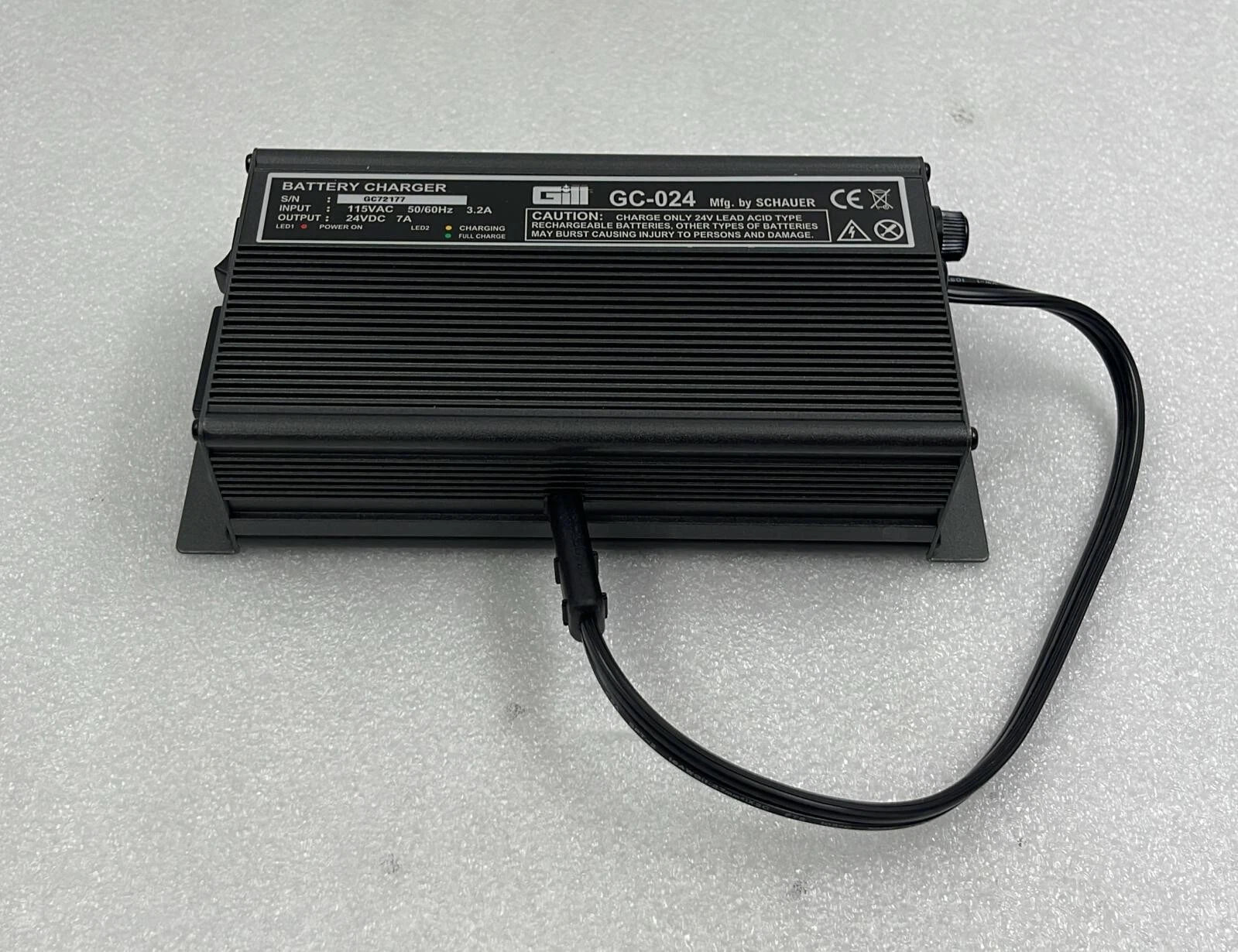 NEW** Gill GC-024 Battery Charger 115VAC 50/60Hz 3.2A 24VDC 7A