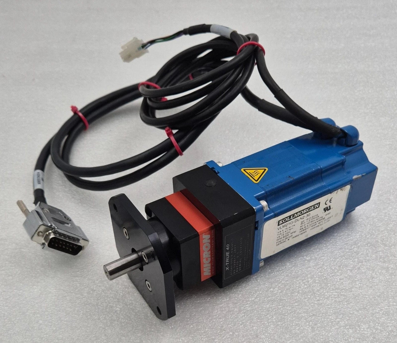 KOLLMORGEN VLM21G-DLN2-30 Brushless Servomotor & MICRON X-TRUE 40 XT040 Gear 5:1