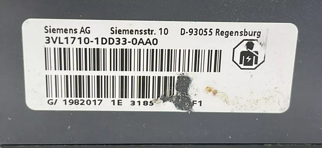 Siemens VL160X Circuit Breaker 3VL1710-1DD33-0AA0
