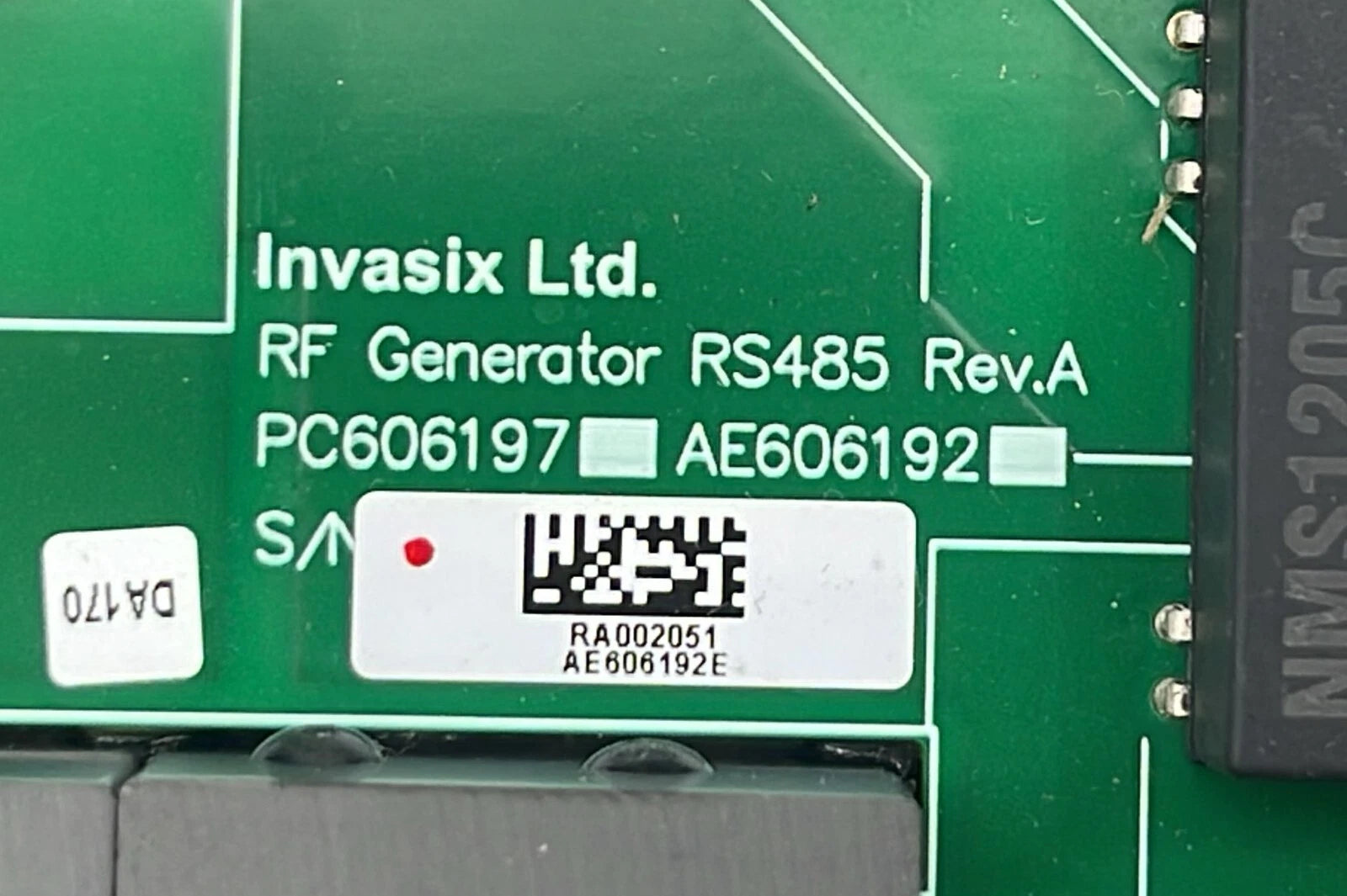 InMode Invasix RF Generator RS485 label PC606197 AE606192