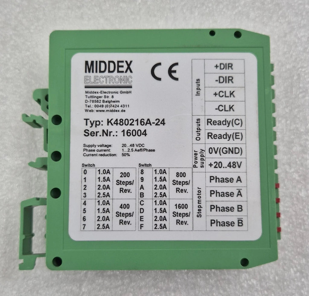 MIDDEX K480216A-24 Stepper Motor Driver Control Speed 20-48VDC