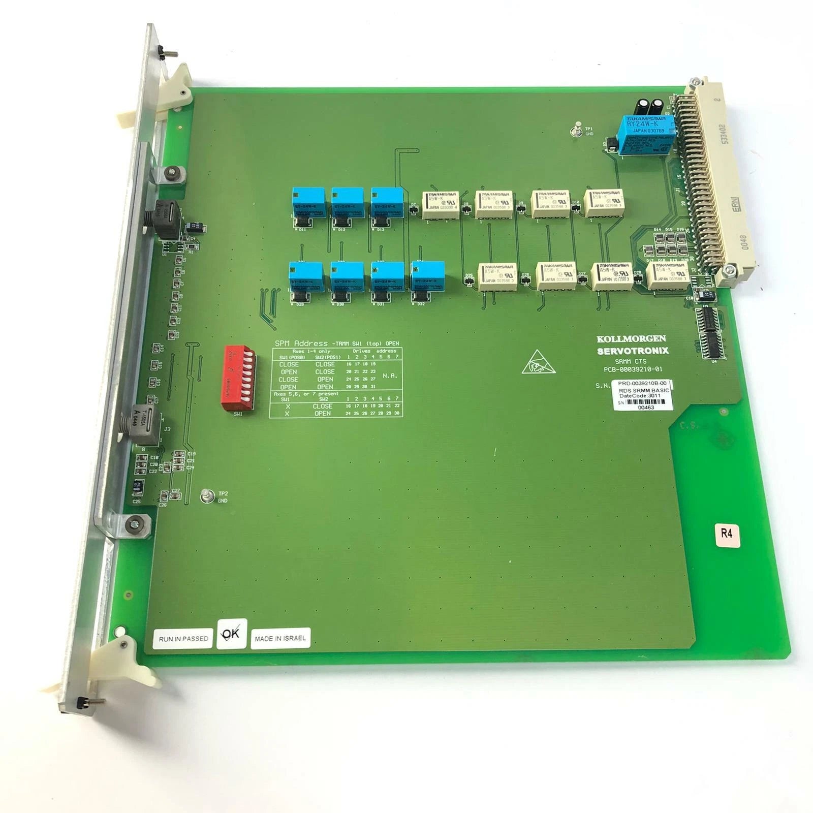Kollmorgen Servotronix SRMM CTS BASIC RDS PRD- 0039210B- 00 PCB-00039210- 01
