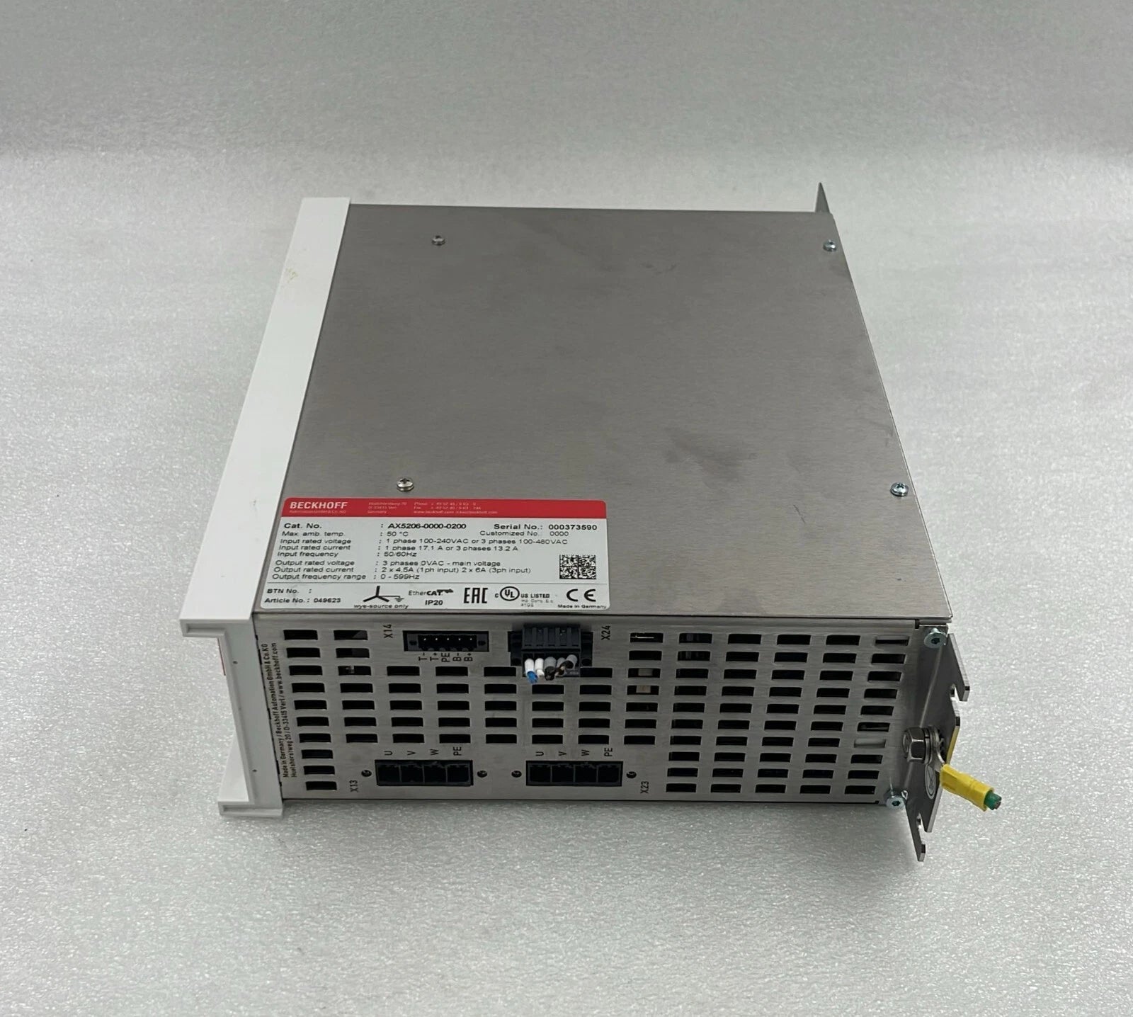 BECKHOFF AX5206-0000-0200 Digital Compact Servo Drive 2-channel W/ AX5805